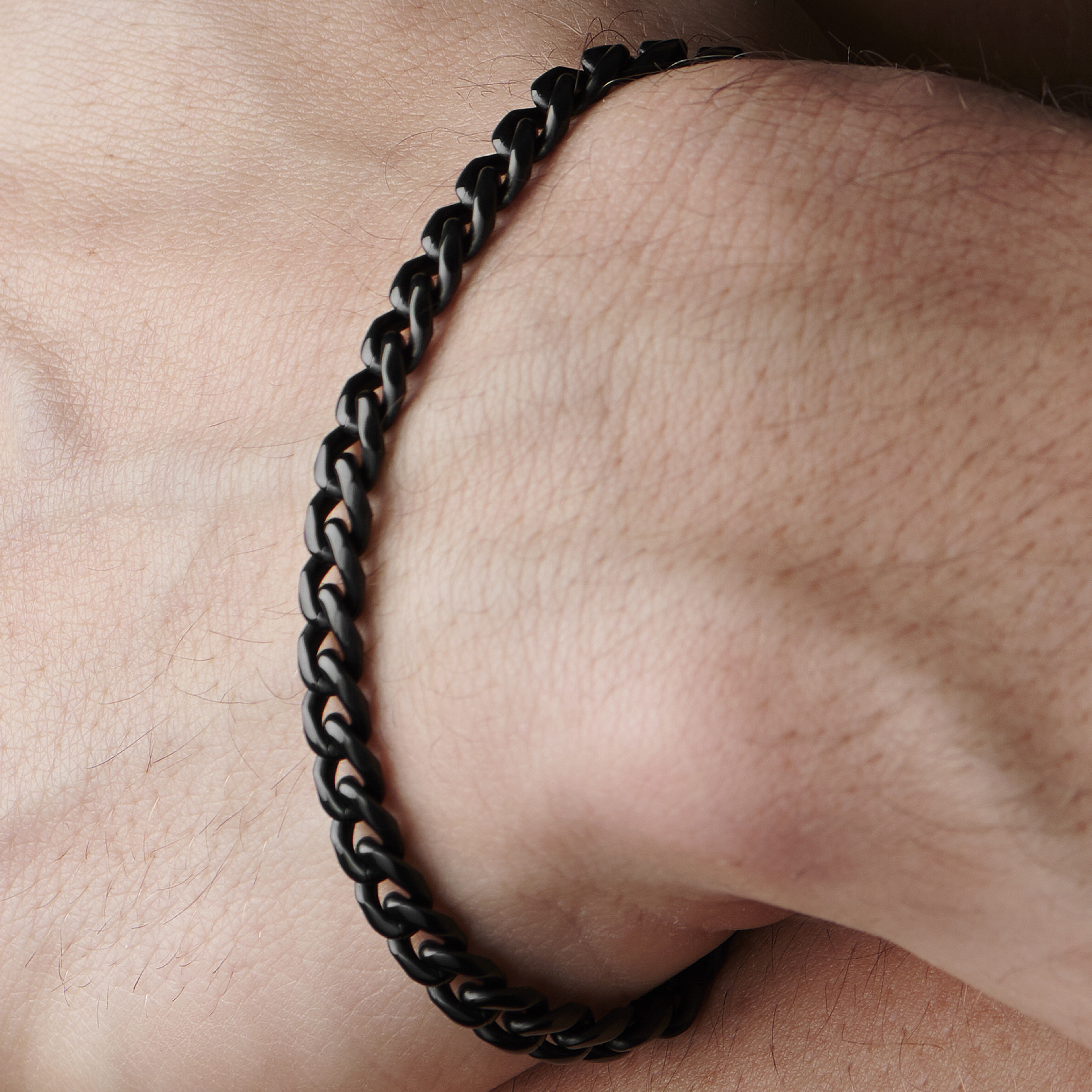 black chain mens bracelet