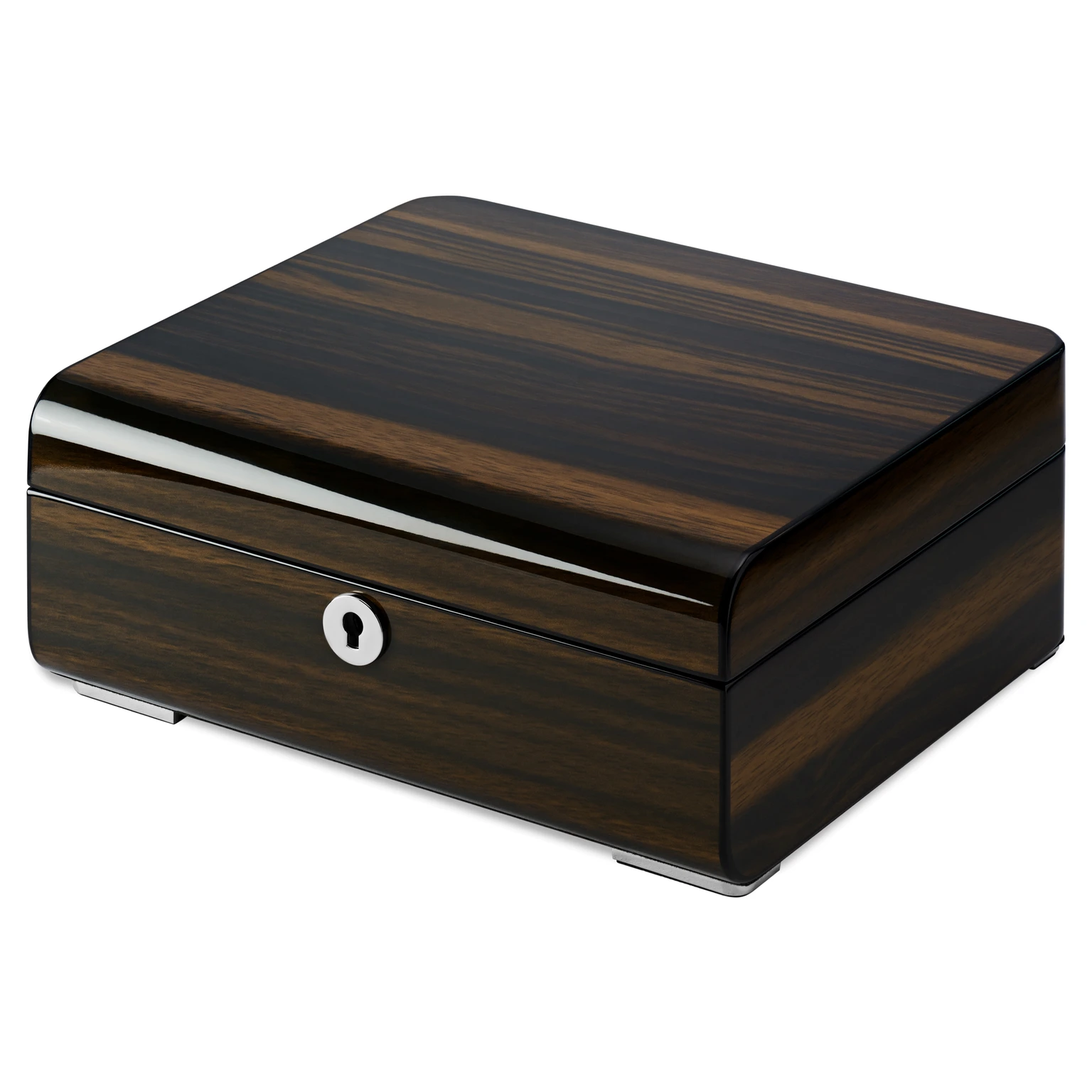 Caja para 6 relojes con chapa de ébano Caja para 6 relojes con chapa de ébano