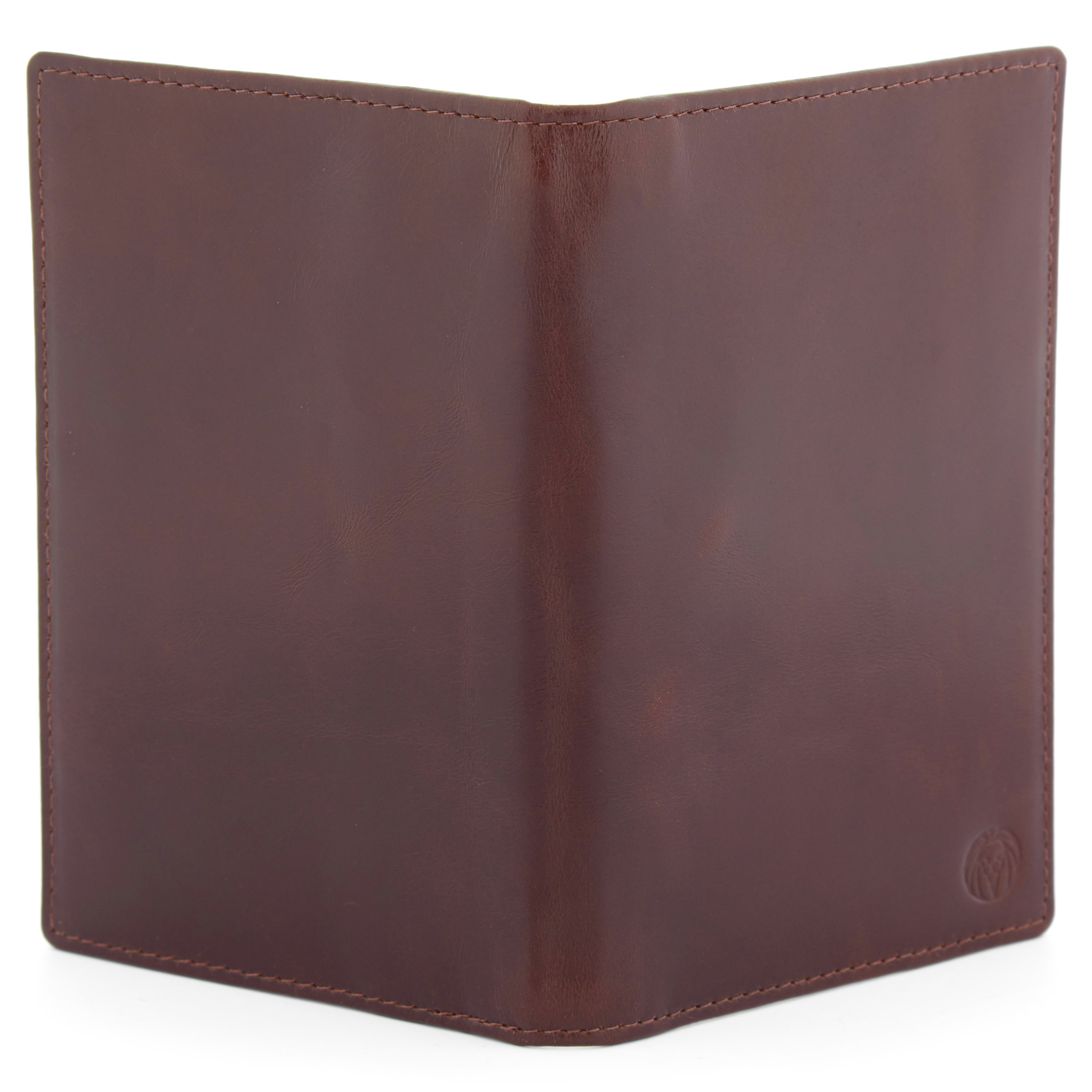 Bruine Leren Jasper Paspoort Portemonnee - 5