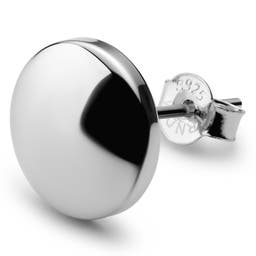 10 mm Rhodium-Plated Sterling Silver Stud Earring