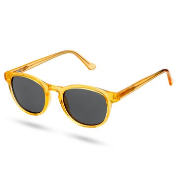 Gafas de sol clásicas ahumadas y polarizadas en amarillo