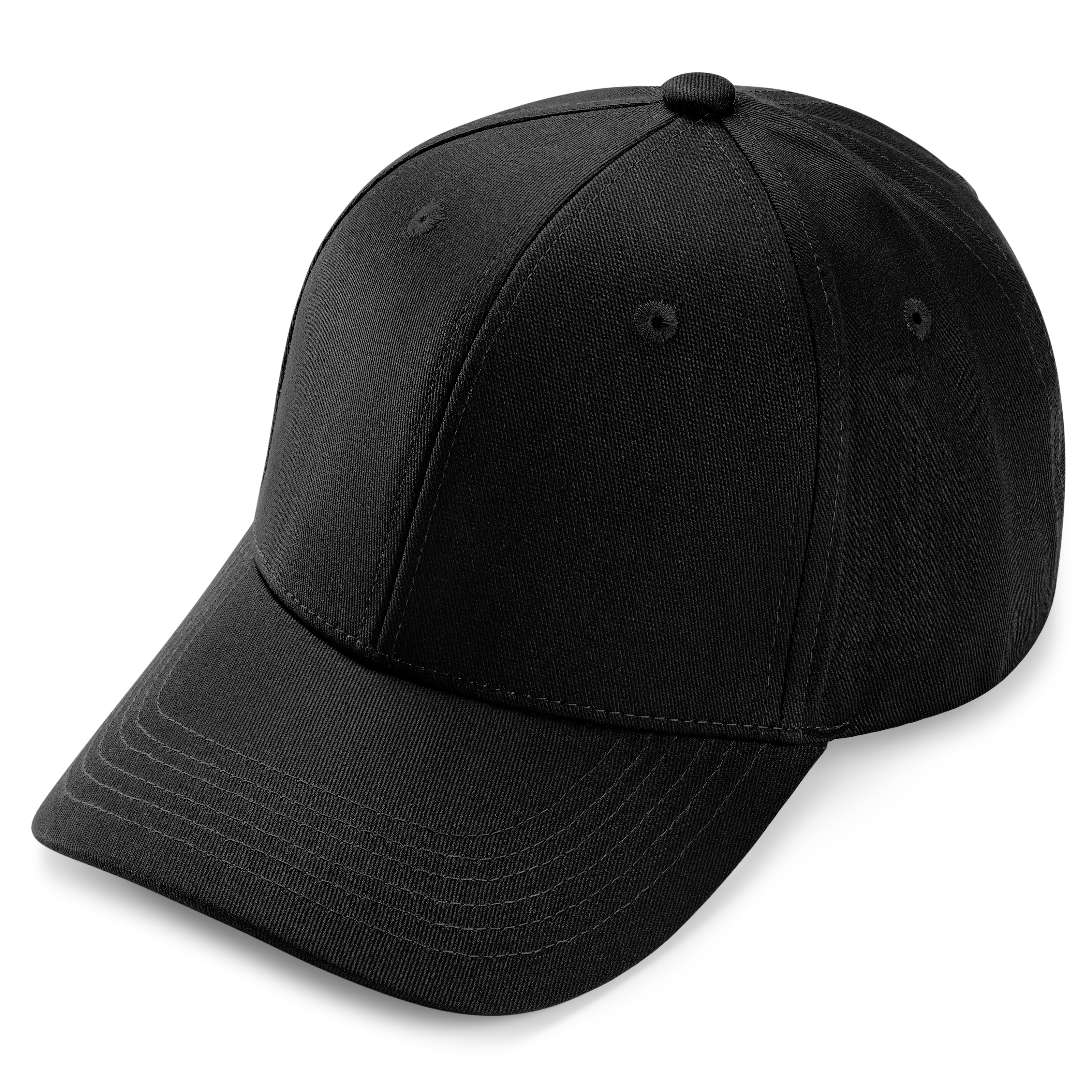 Waykins | Black Hard Front Cotton Cap
