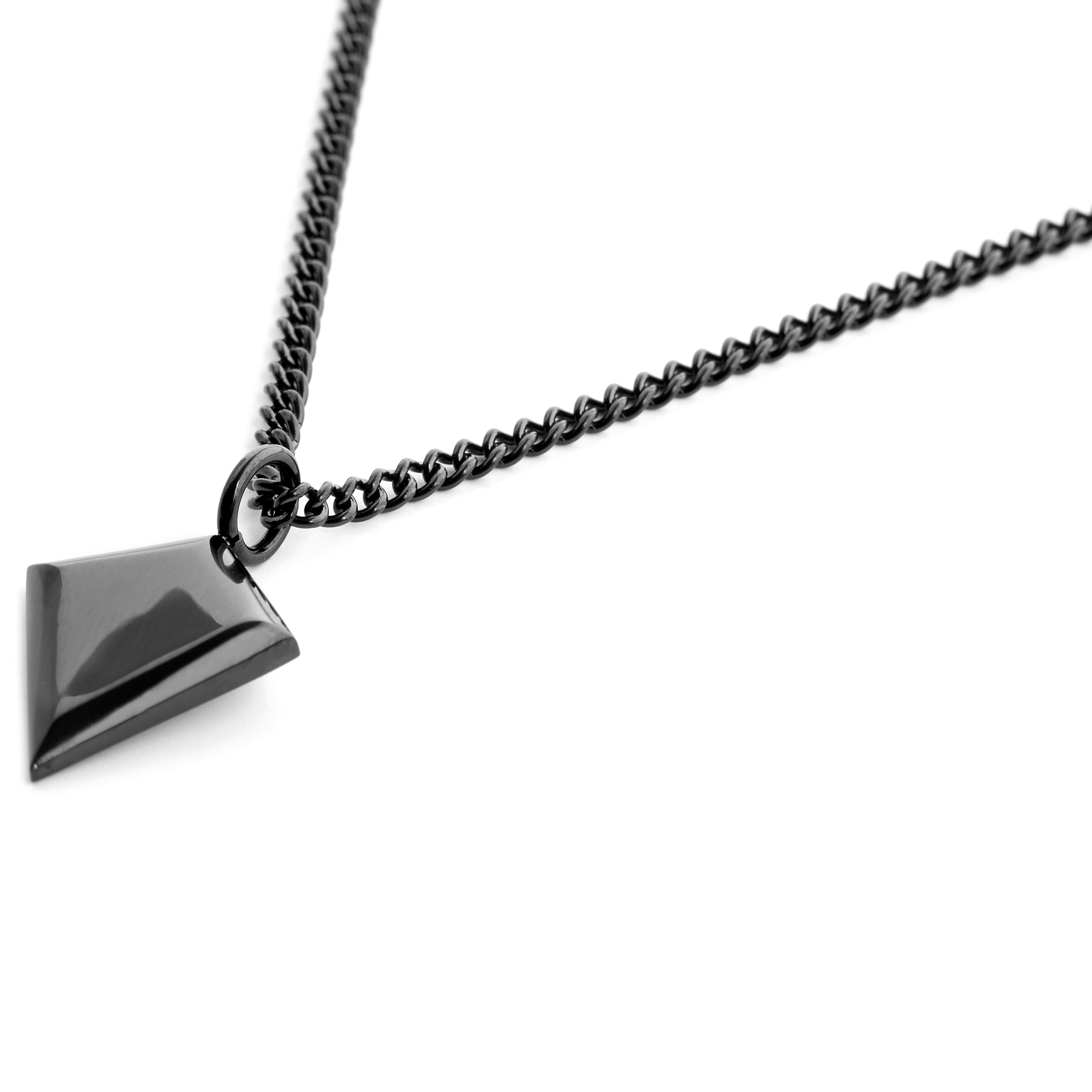 Iconic | Black Stainless Steel Arrowhead Necklace - 2