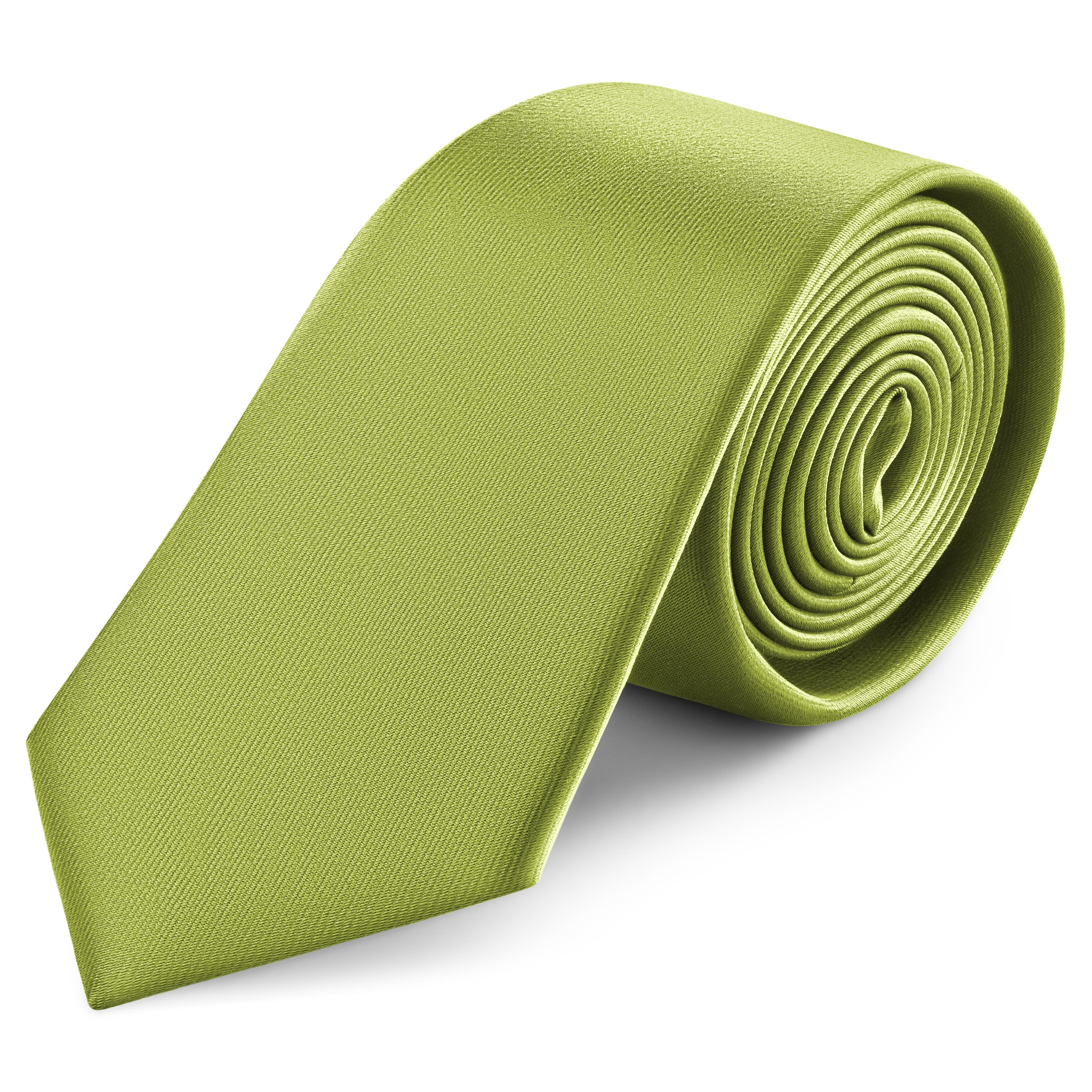 Cravate en satin vert de mer - 8 cm