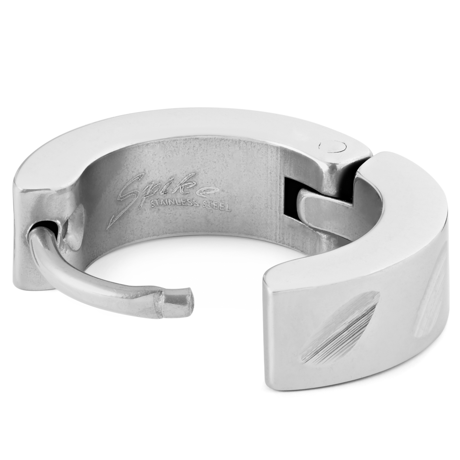 Sentio | Yksinkertainen kirurginteräksinen korvarengas kahdella uralla - 3