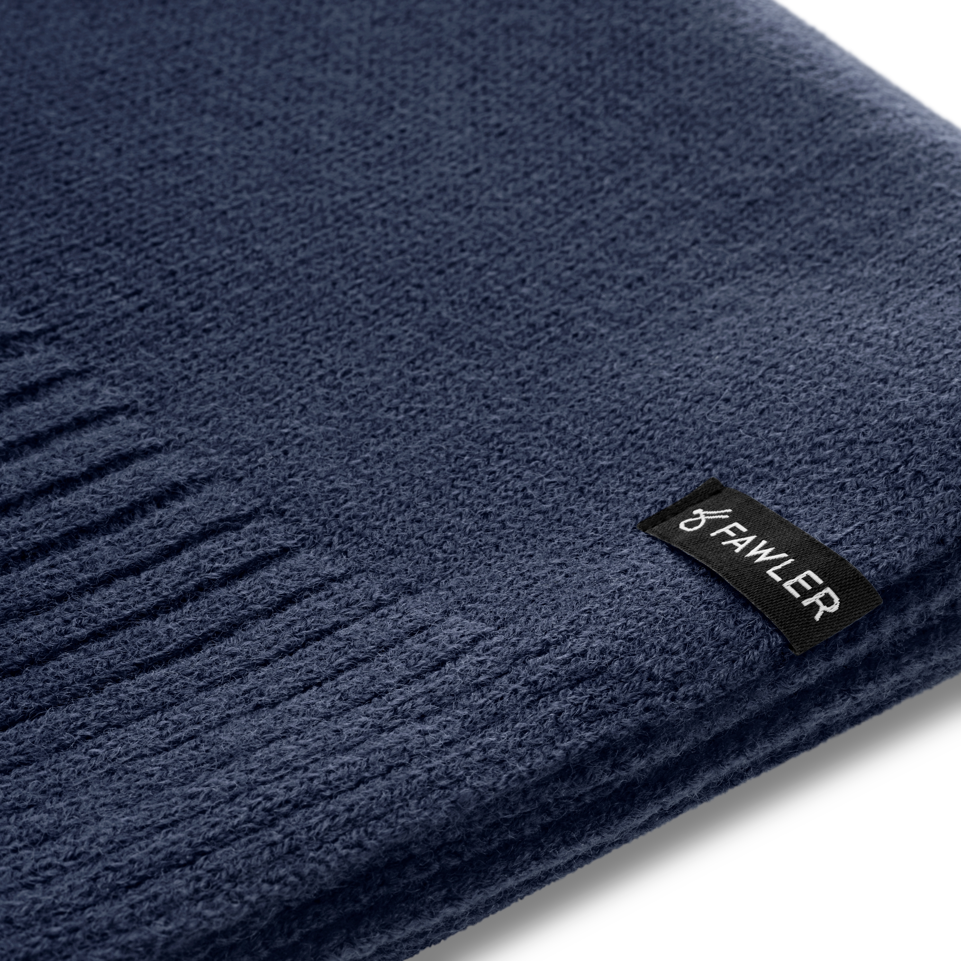Kaleb | Navy Merino Kane Scarf - 3