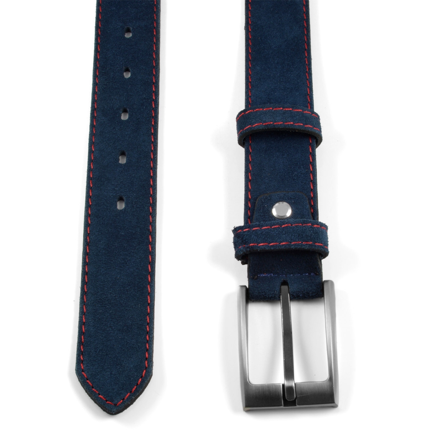 Blåt Suede Classic Læderbælte - 2