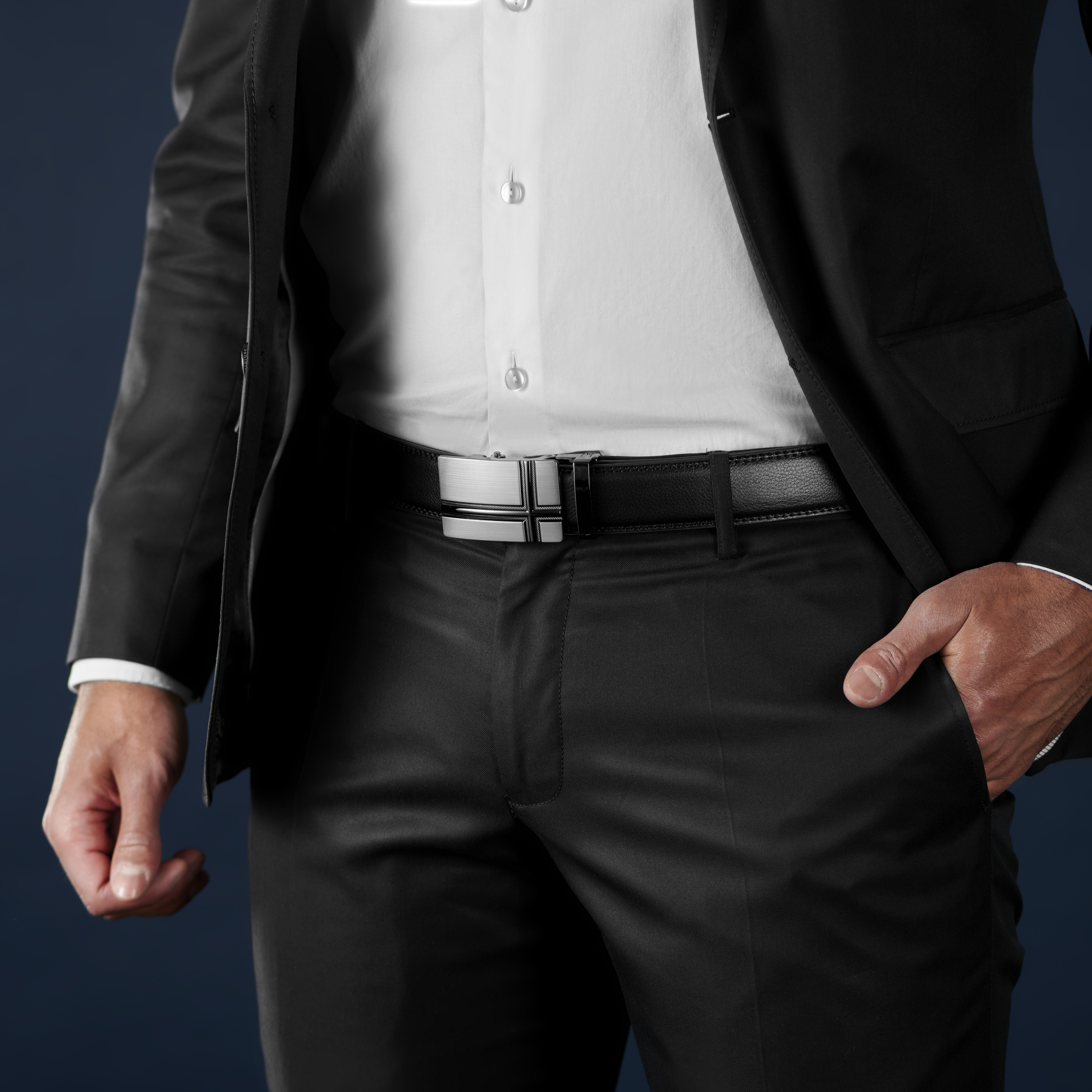 Cross Buckle Automatic Belt - 5