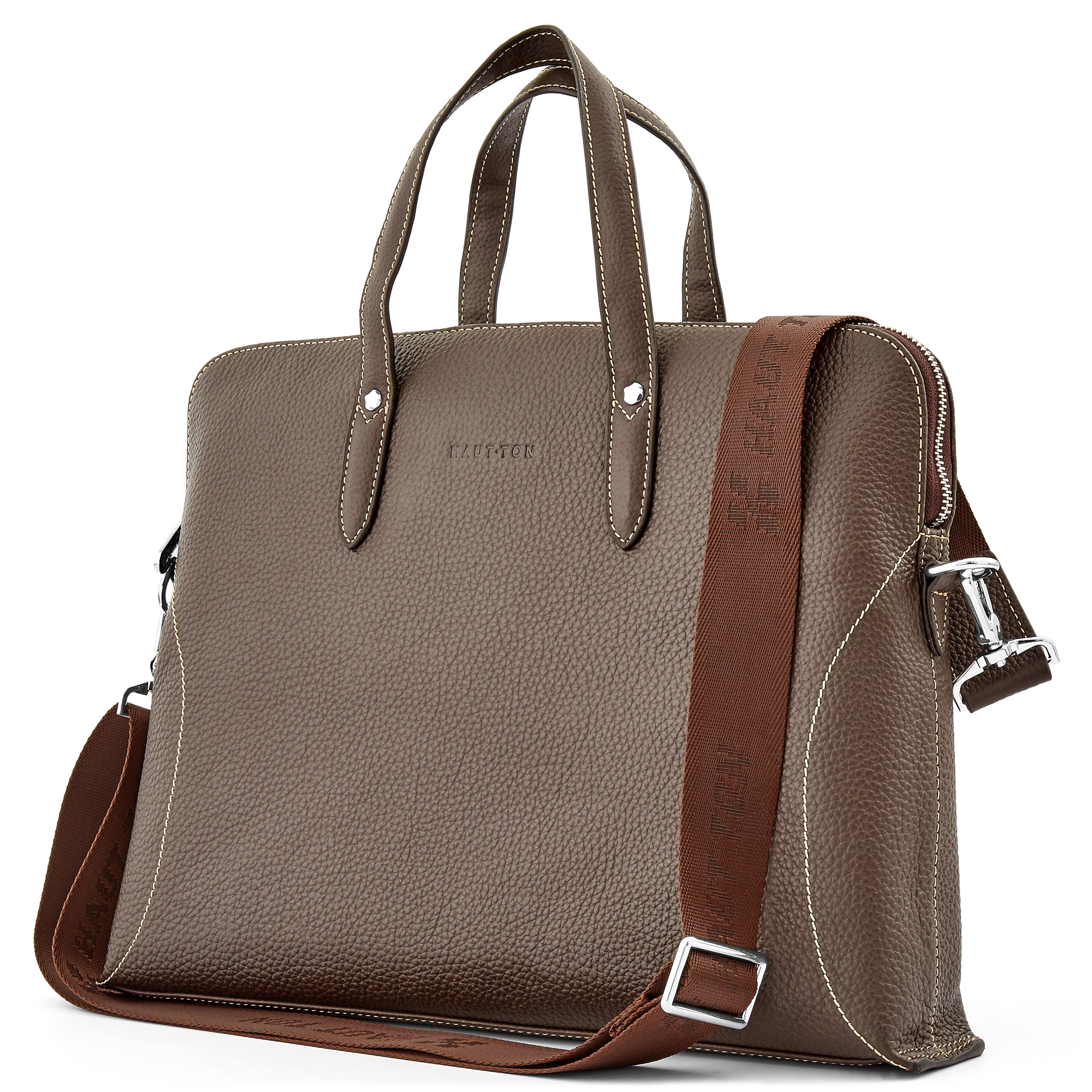 Hautton Brun Läderportfölj - 1