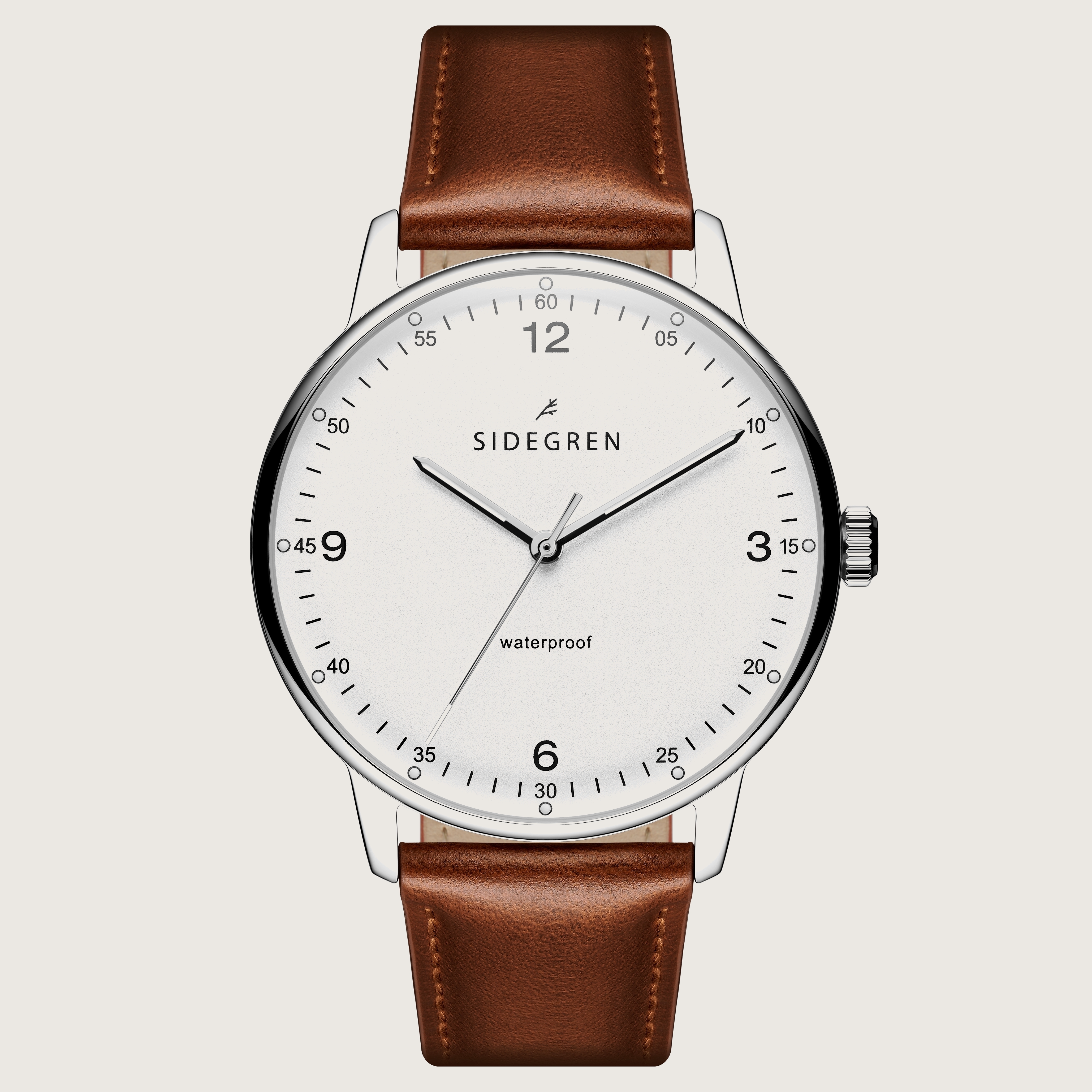 Olivier | Silver-tone and Brown Stainless Steel Watch | In  display picture 3