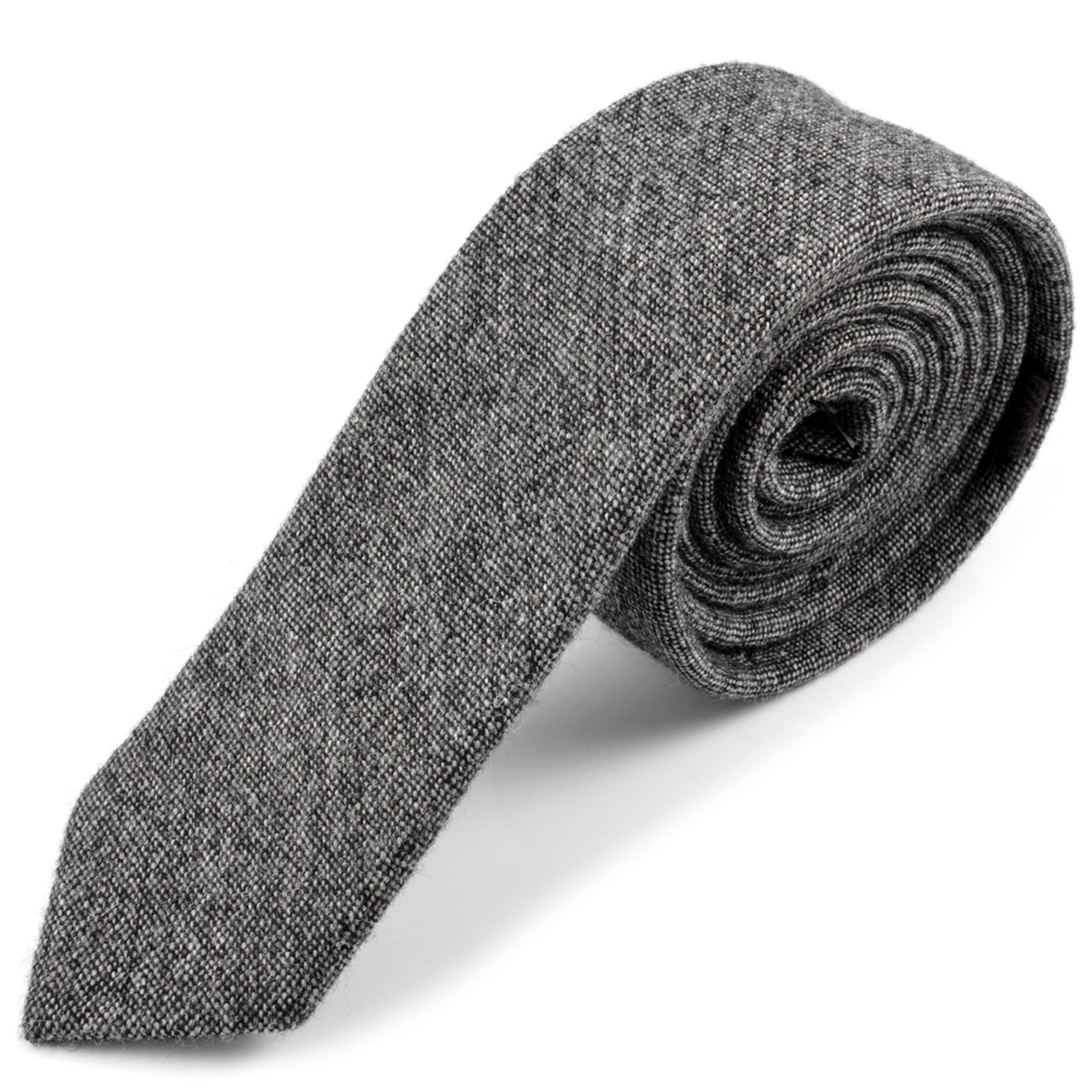 Corbata de lana de cachemira gris 