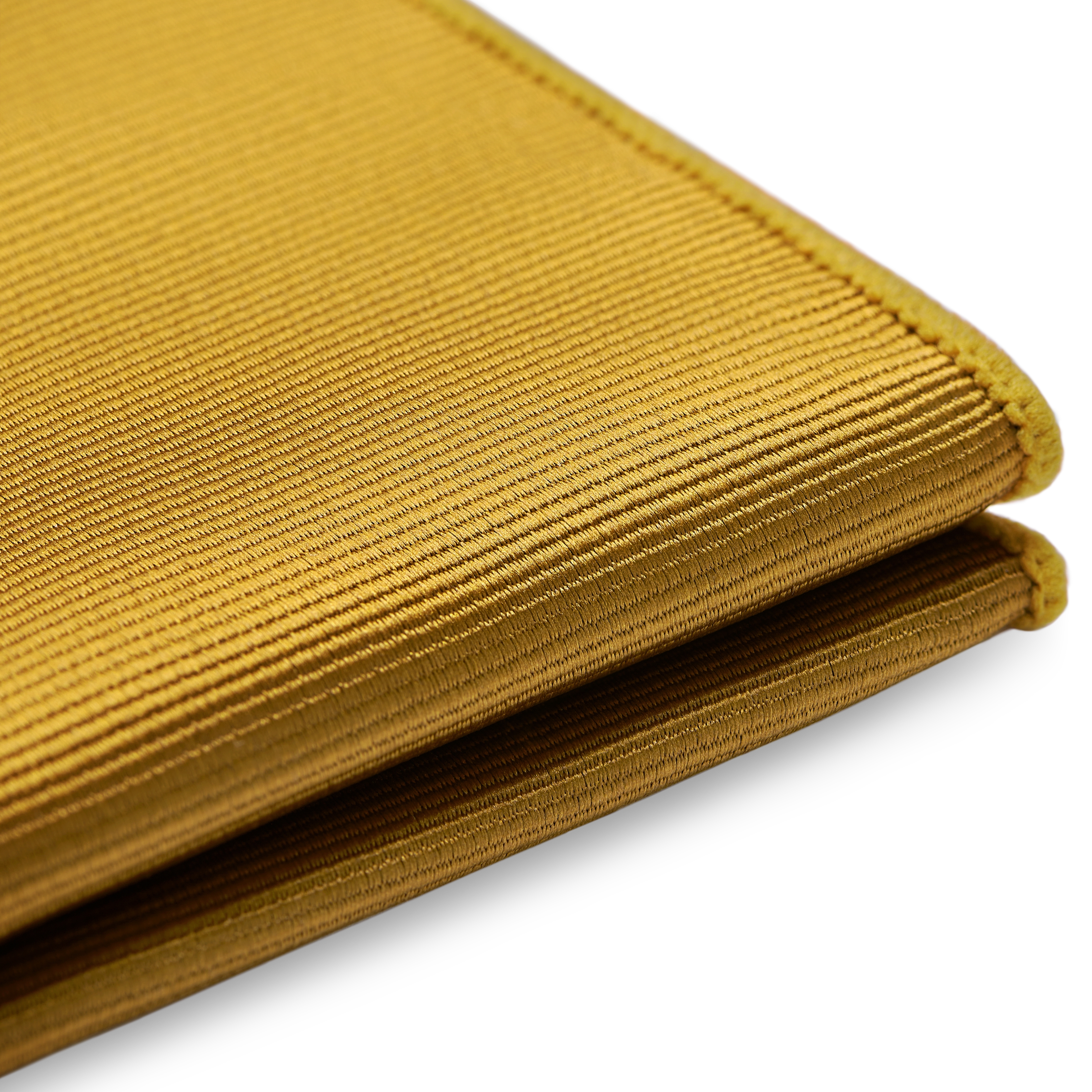 Pochette de costume brun doré en gros-grain - 3