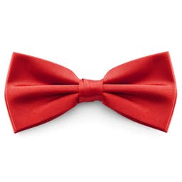 Shiny Red Basic Pre-Tied Bow Tie