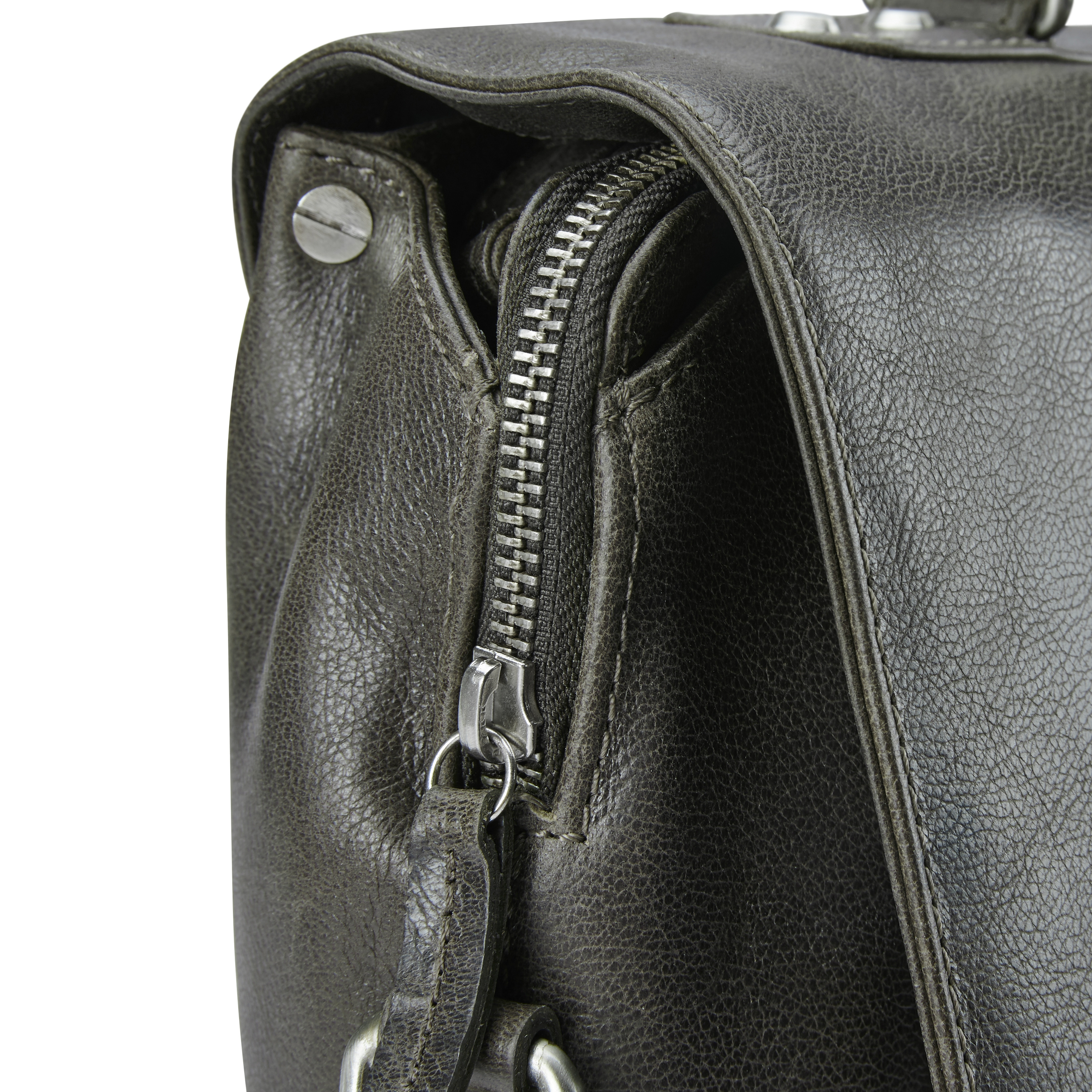 Cartera de cuero gris oscuro lujoso Licio - 9