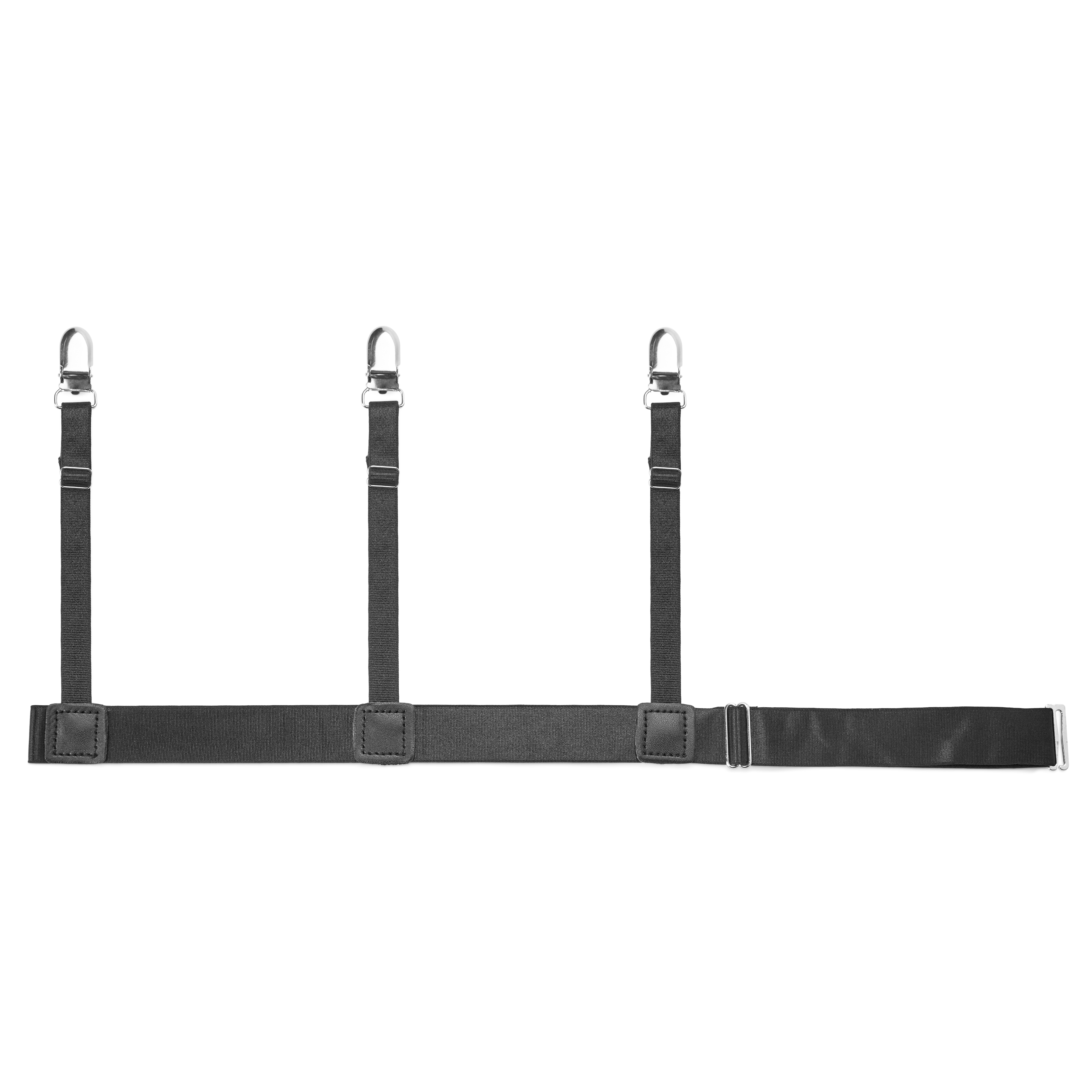 2-Pack Svarta Skjorthängslen Strumpebandsdesign - 4