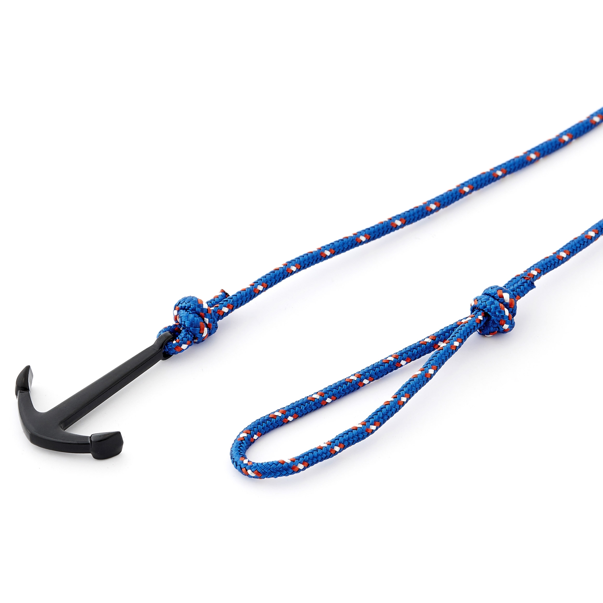 Bracelet L'ancre noire à cordon bleu clair  - 3