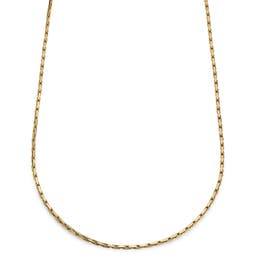 Essentials | 3 mm Gold-Tone Rectangular Box Chain Necklace