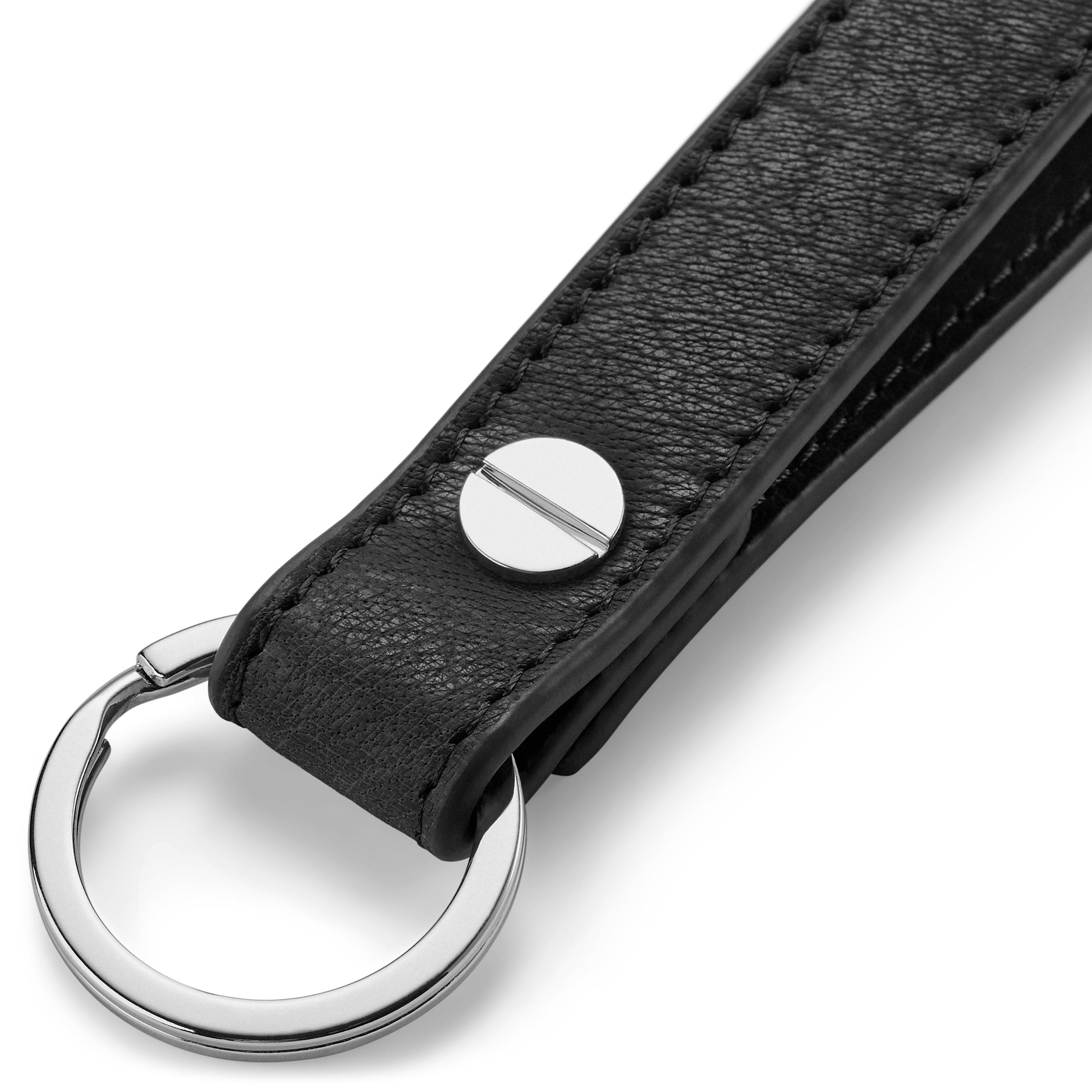 ČRN BIVOLJE USNJEN OBESEK ZA KLJUČE V ZANKI - 3