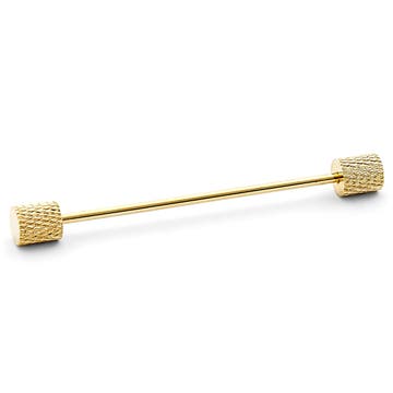 Gold-Tone Engraved Collar Bar