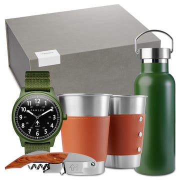 Deluxe Outdoor Adventurer's Gift Box | Stainless Steel & Leather