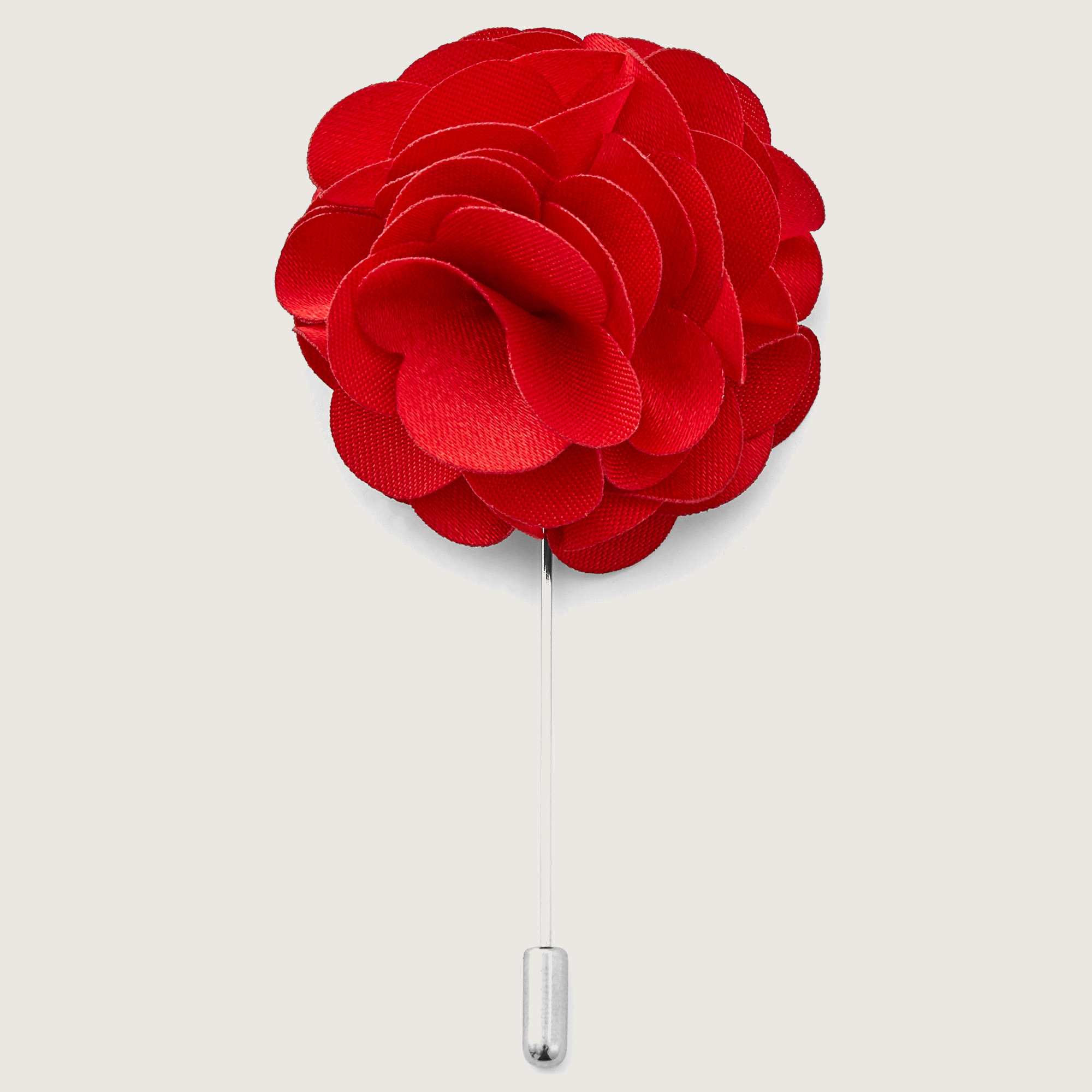 Broche Vintage Laminor Fleurs Pierre Rouge – Plaqué Or – Fabriquée En France