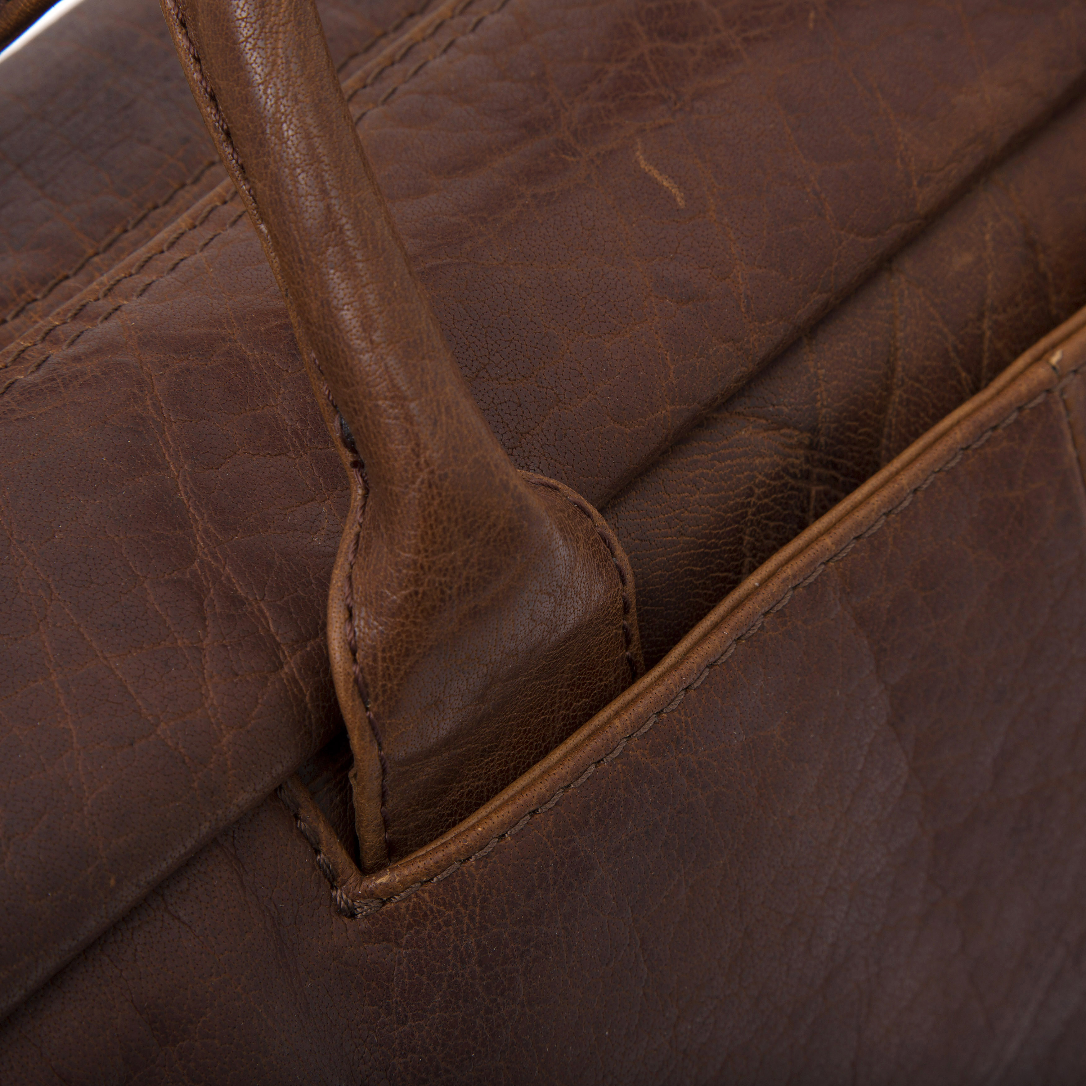 Bolsa de viaje de cuero canela Combi Montreal - 12