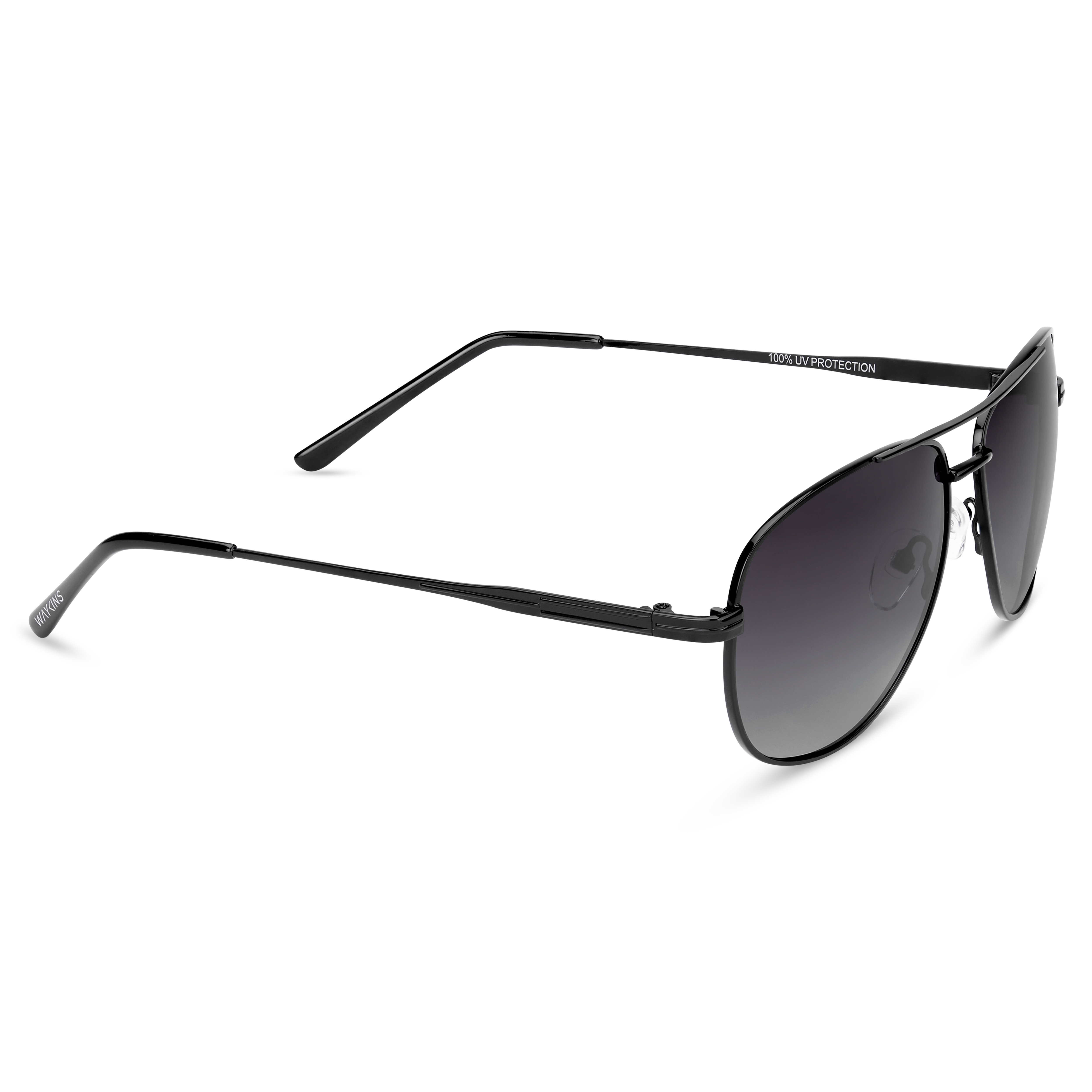 Ambit Black Gradient Aviator Sunglasses  - 5