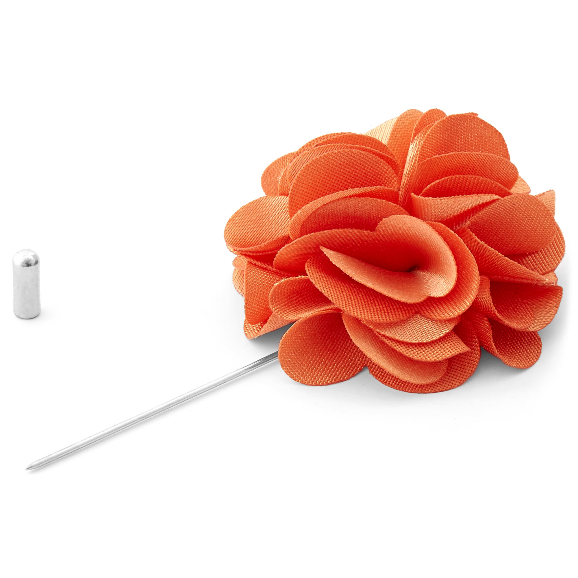 Luxuriöse Orangefarbene Blumen Reversnadel - 2