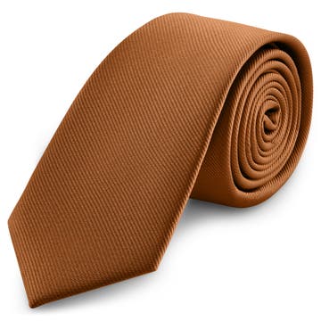 8 cm rdzawy krawat rypsowy