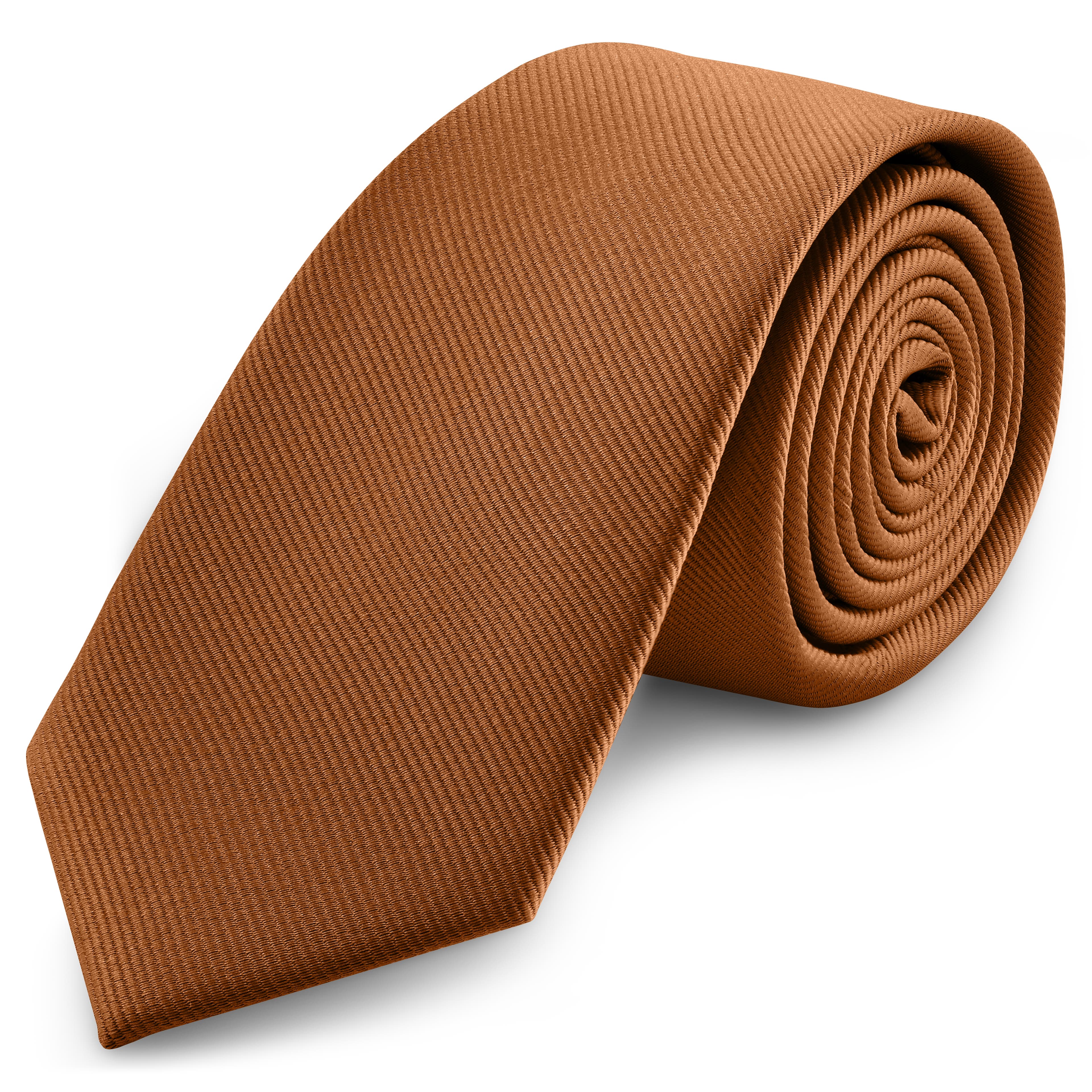 8 cm Rostfarbene Grosgrain Krawatte