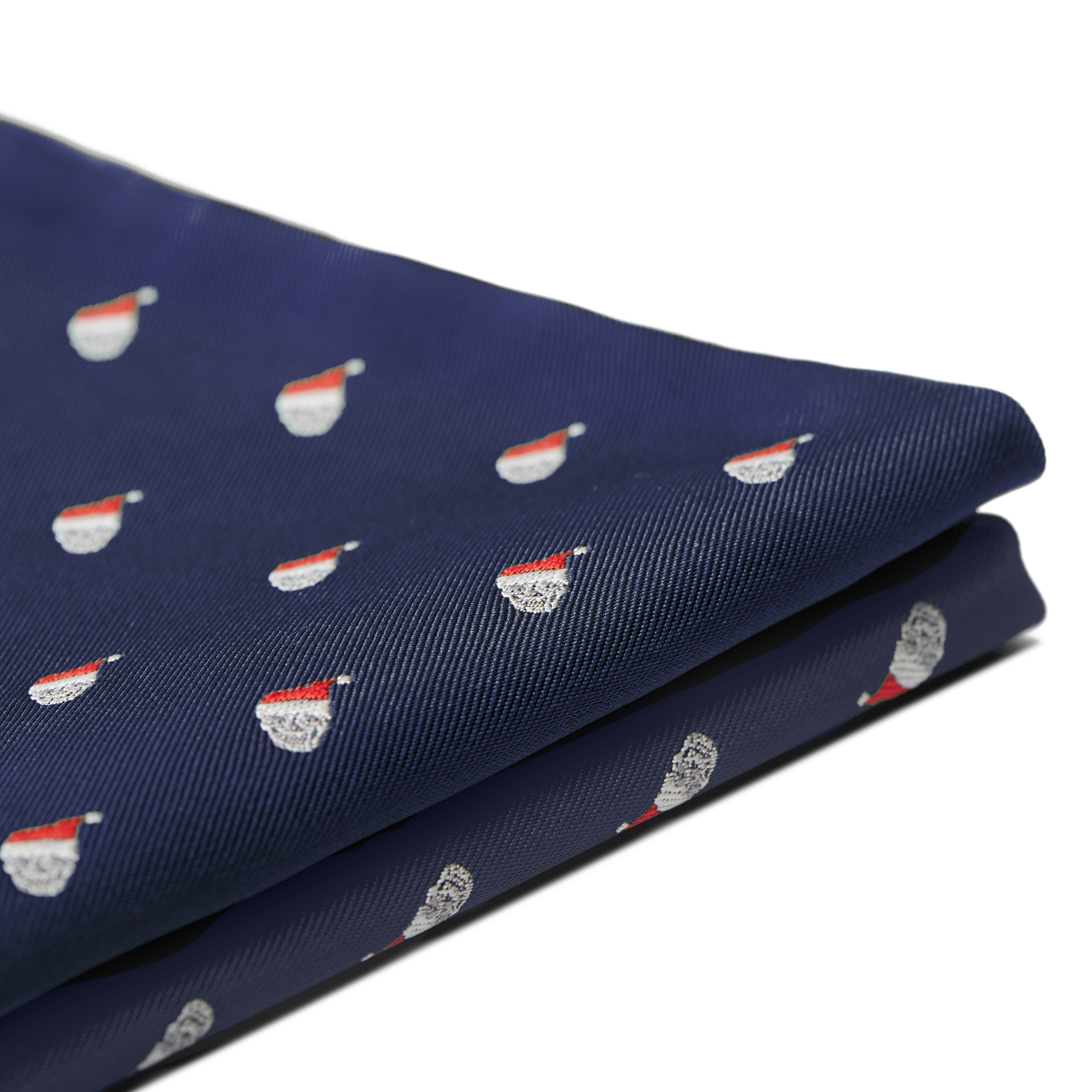 Navy Blue Christmas Skull Pattern Pocket Square - 3
