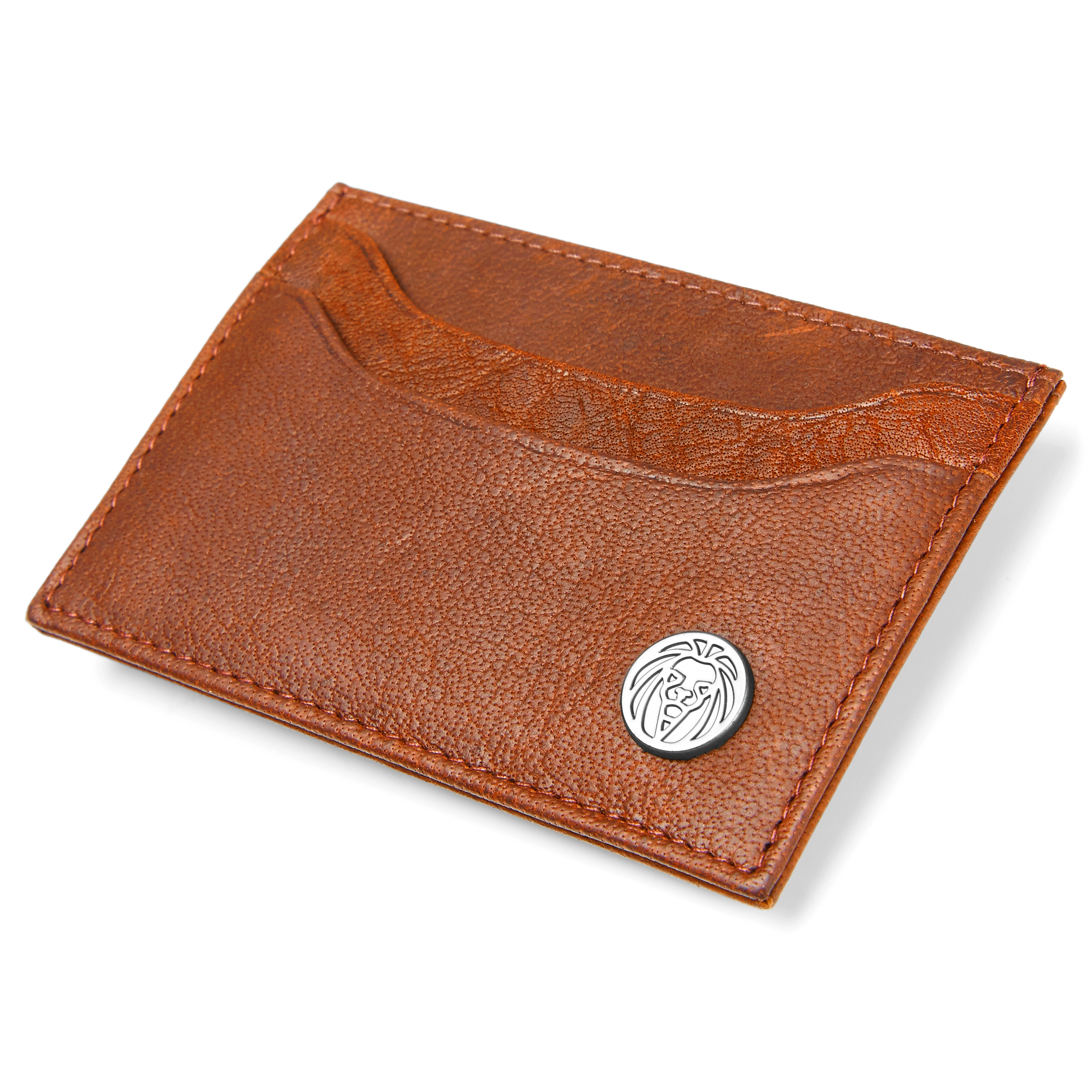 Oxford Lysebrun Clip-On Skinnkortholder - 3