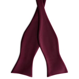 Burgundy Self-Tie Grosgrain Bow Tie