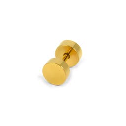 4 mm Gold-Tone Fake Plug Earring