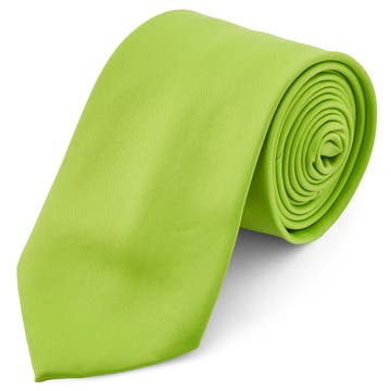 Krawat w kolorze limonkowej zieleni 8 cm Basic Krawat w kolorze limonkowej zieleni 8 cm Basic