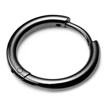 Schwarzer Titan-Hoop-Ohrring Schwarzer Titan-Hoop-Ohrring