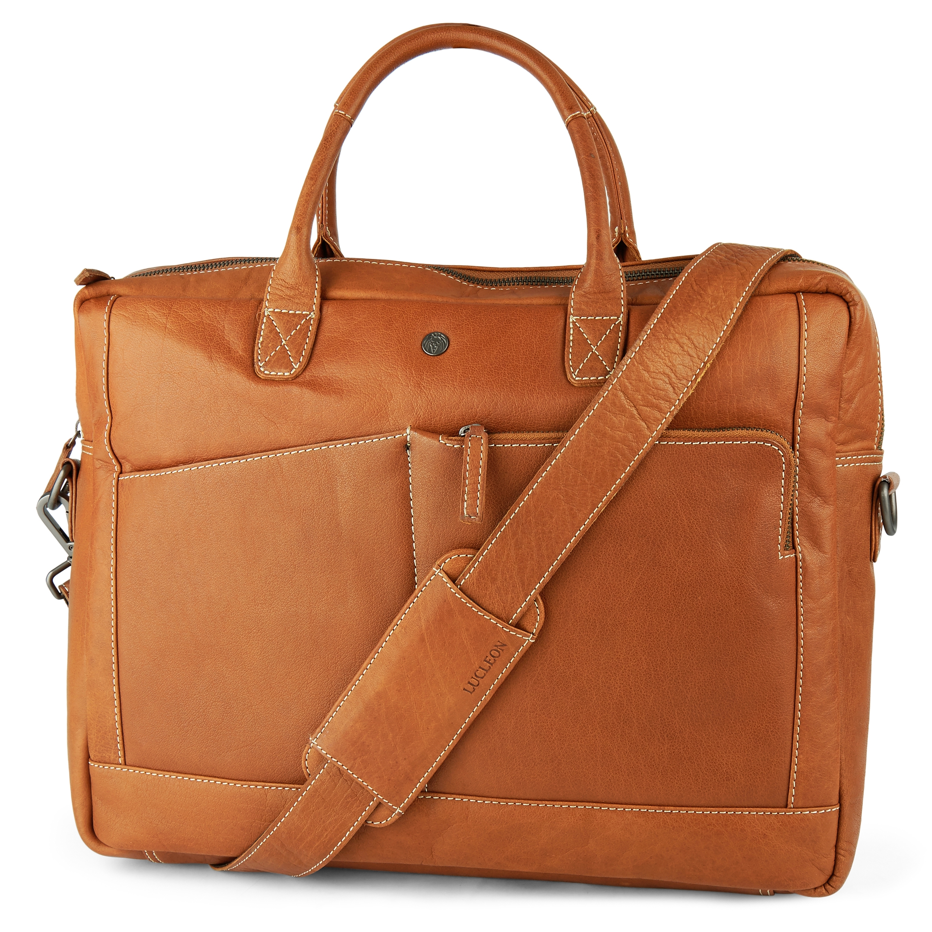 Oxford Classic Tan Laptop Leather Bag
