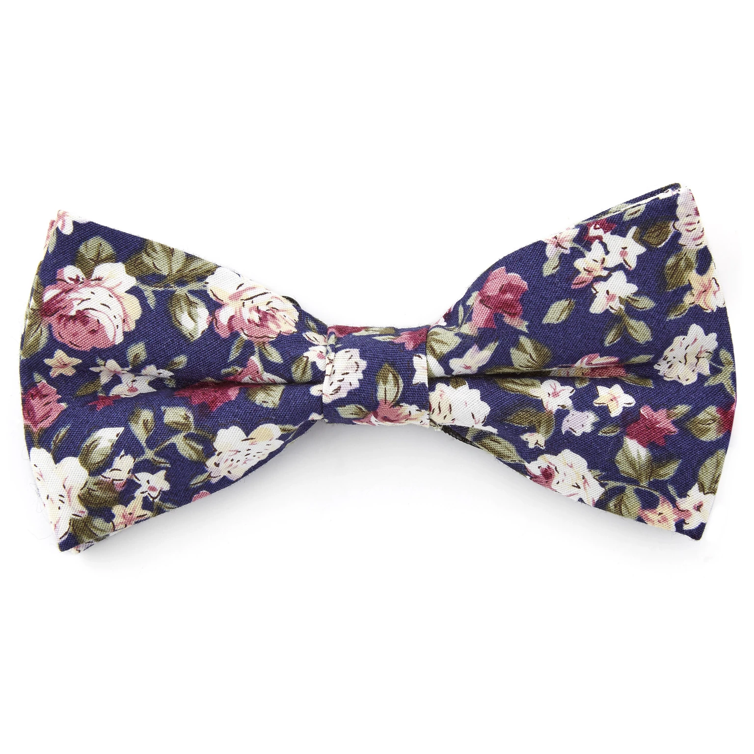 Papion bleumarin cu model floral Papion bleumarin cu model floral
