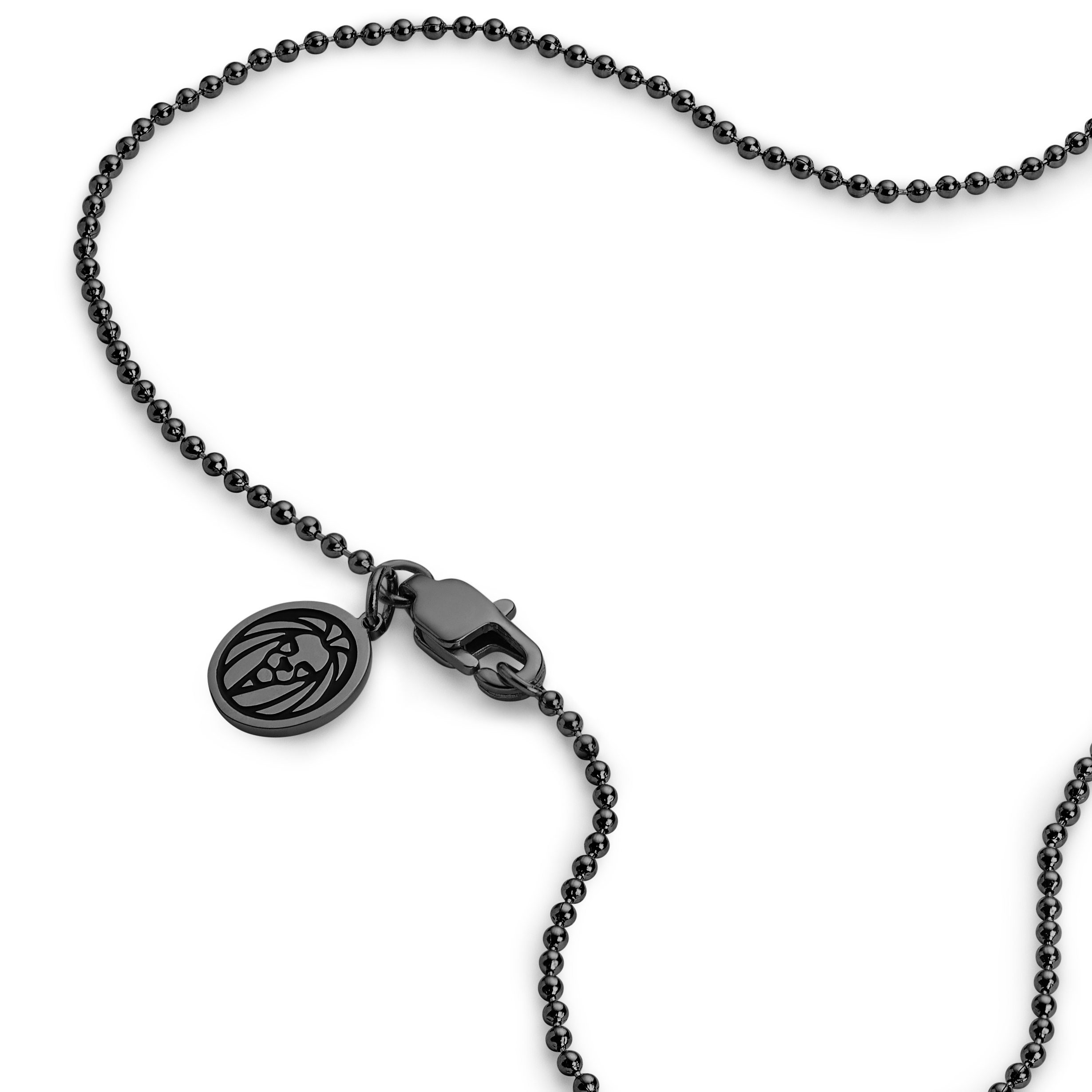 Essentials | 1.6 mm Gunmetal Black Ball Chain Necklace - 3