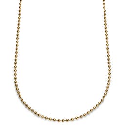 Essentials | 4 mm Gold-Tone Ball Chain Necklace