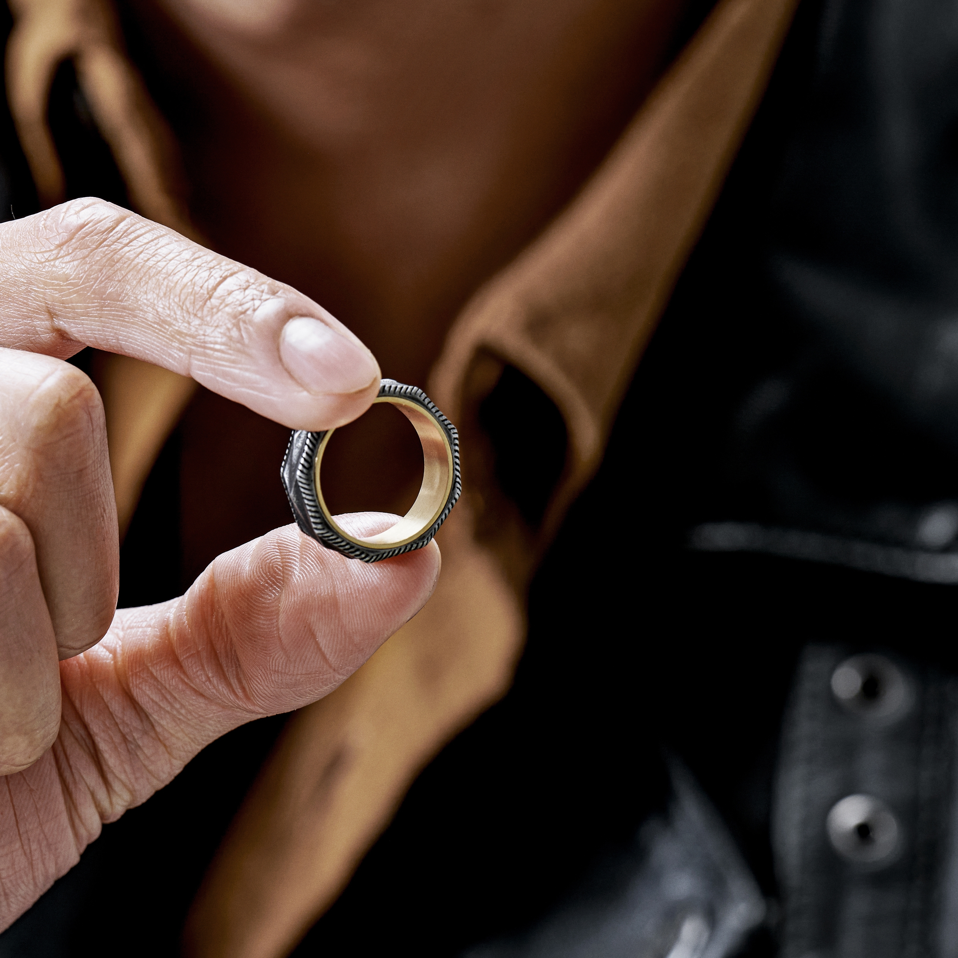 Pearce Punctum Vintage and Gold-tone Ring - 2