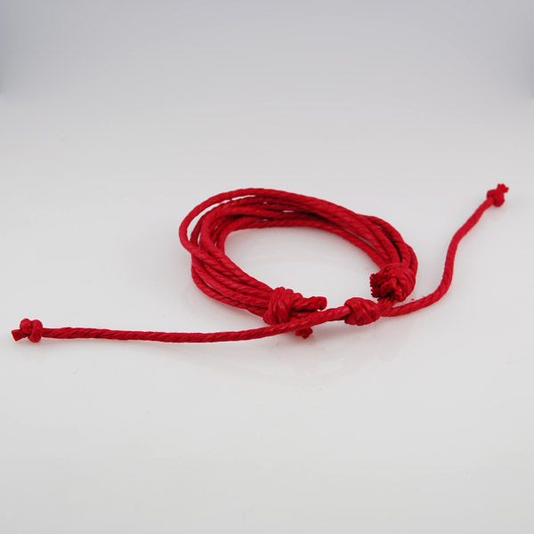 Rødt Snorarmbånd - 3