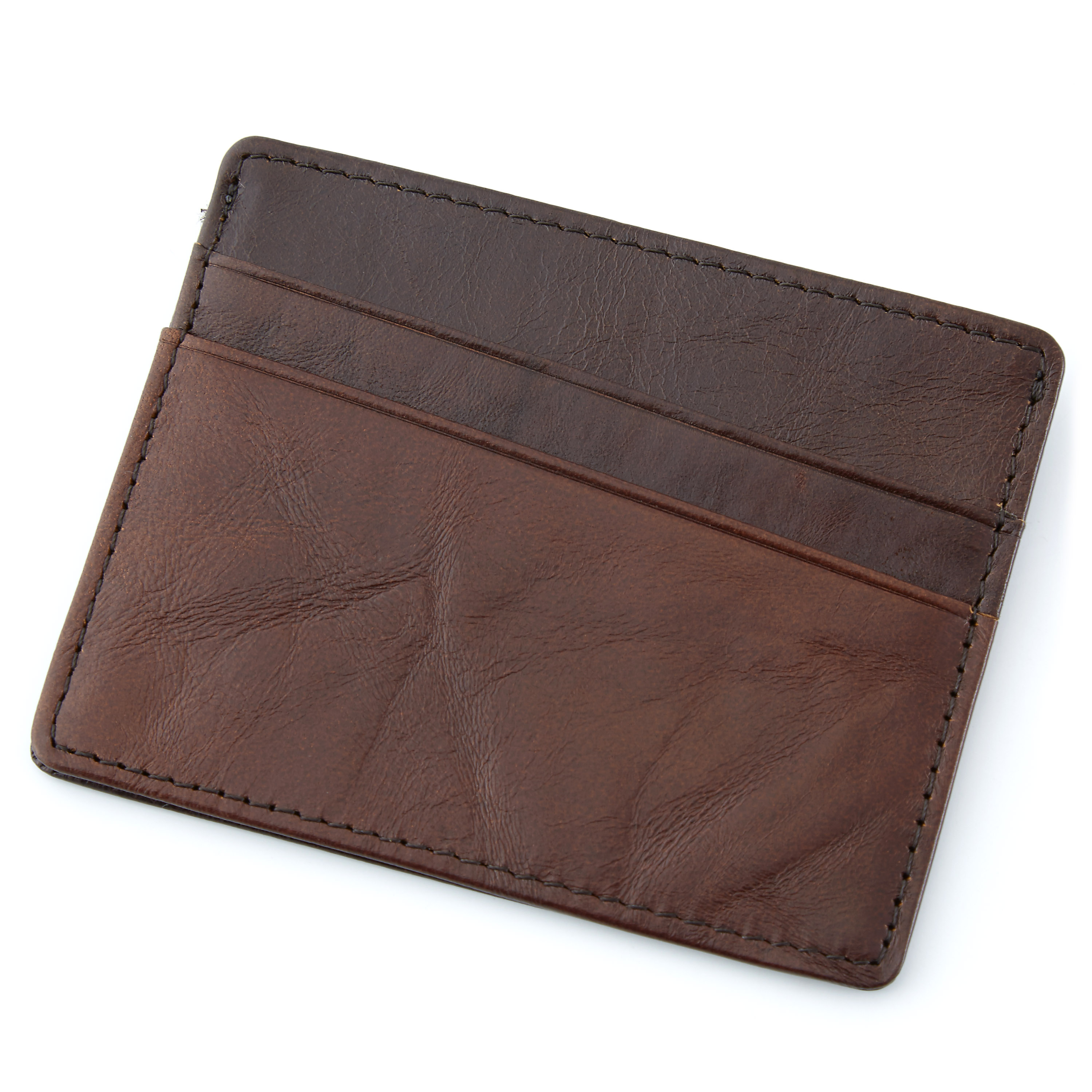 Flerfarget Brun Kortholder av Skinn - 3