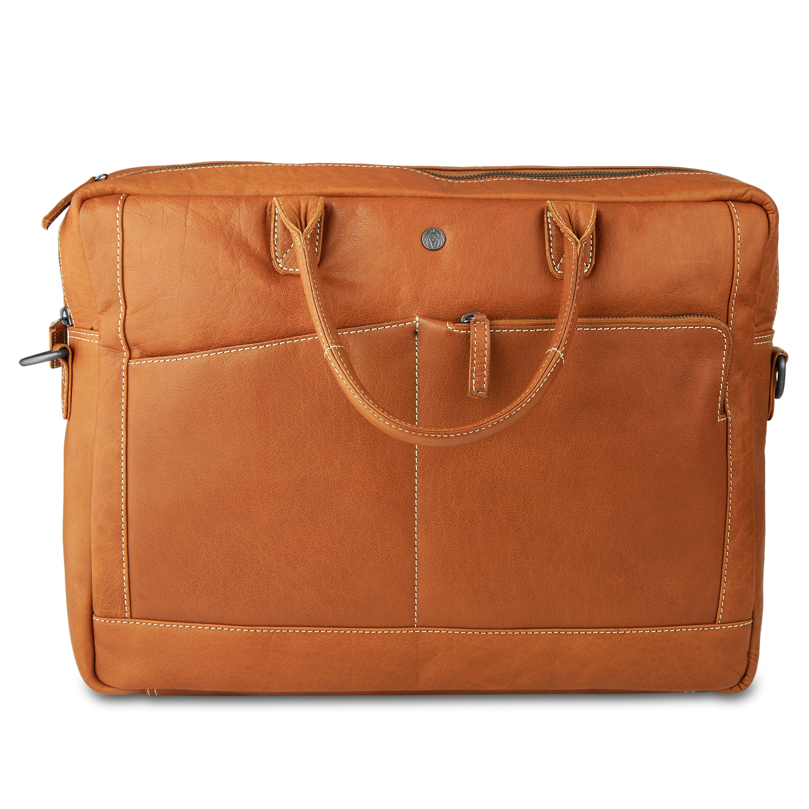 Oxford Classic Tan Laptop Leather Bag - 2