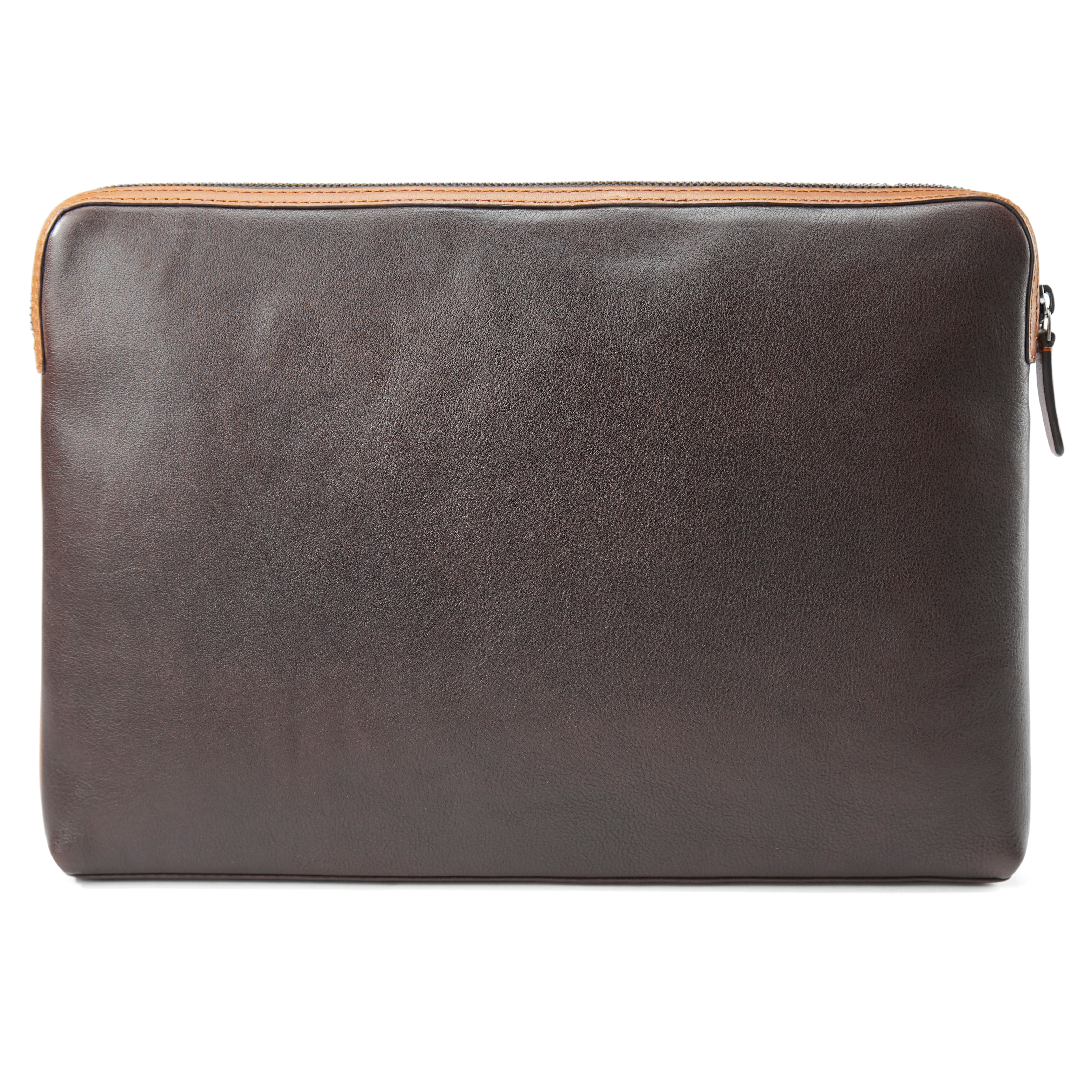 Lou Tummanruskea & Ruskea Nahkainen Kannettavan Tietokoneen Pussi - 3