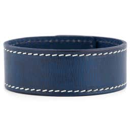 Bracelet en cuir bleu Reeve