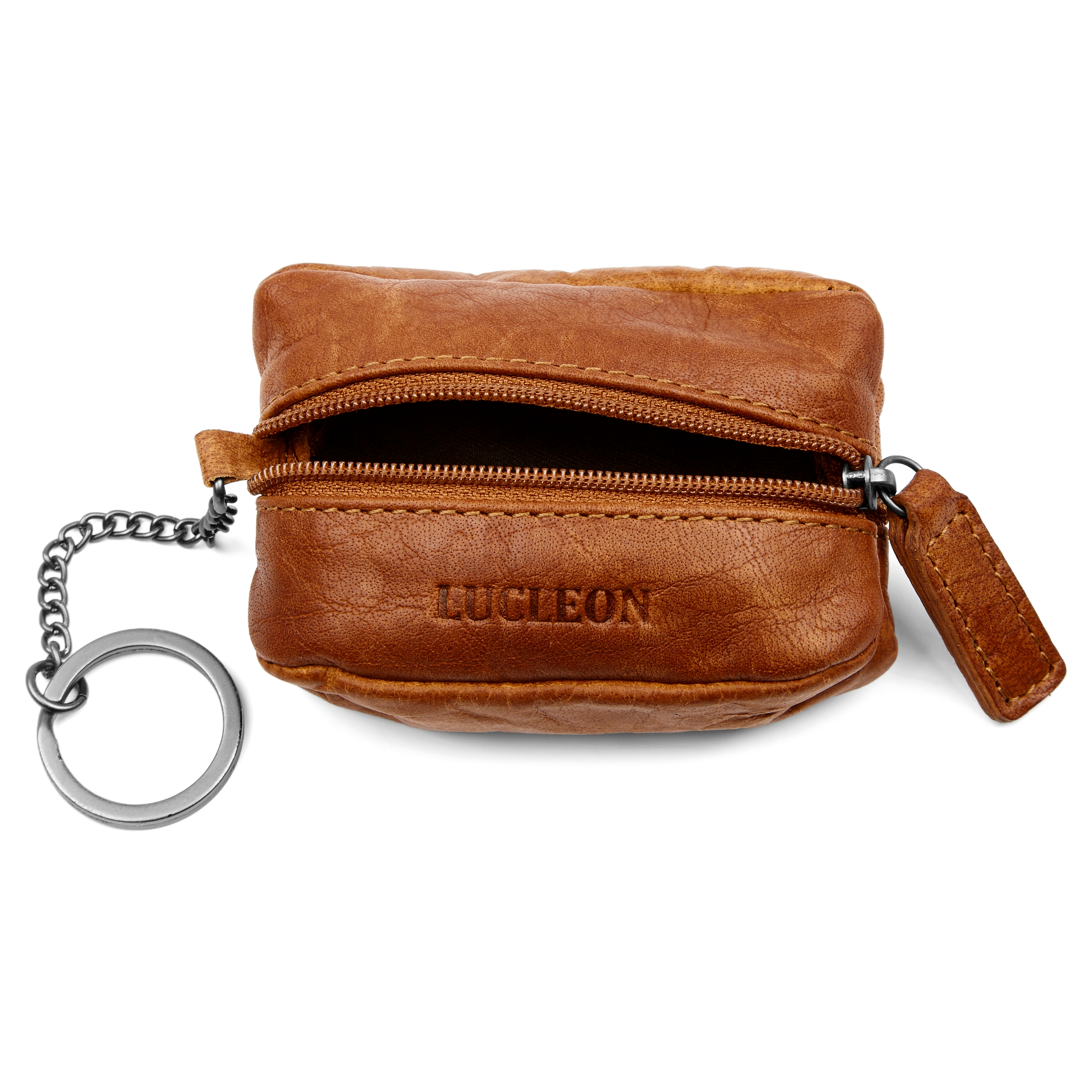 Llavero de cuero canela Oxford  - 3