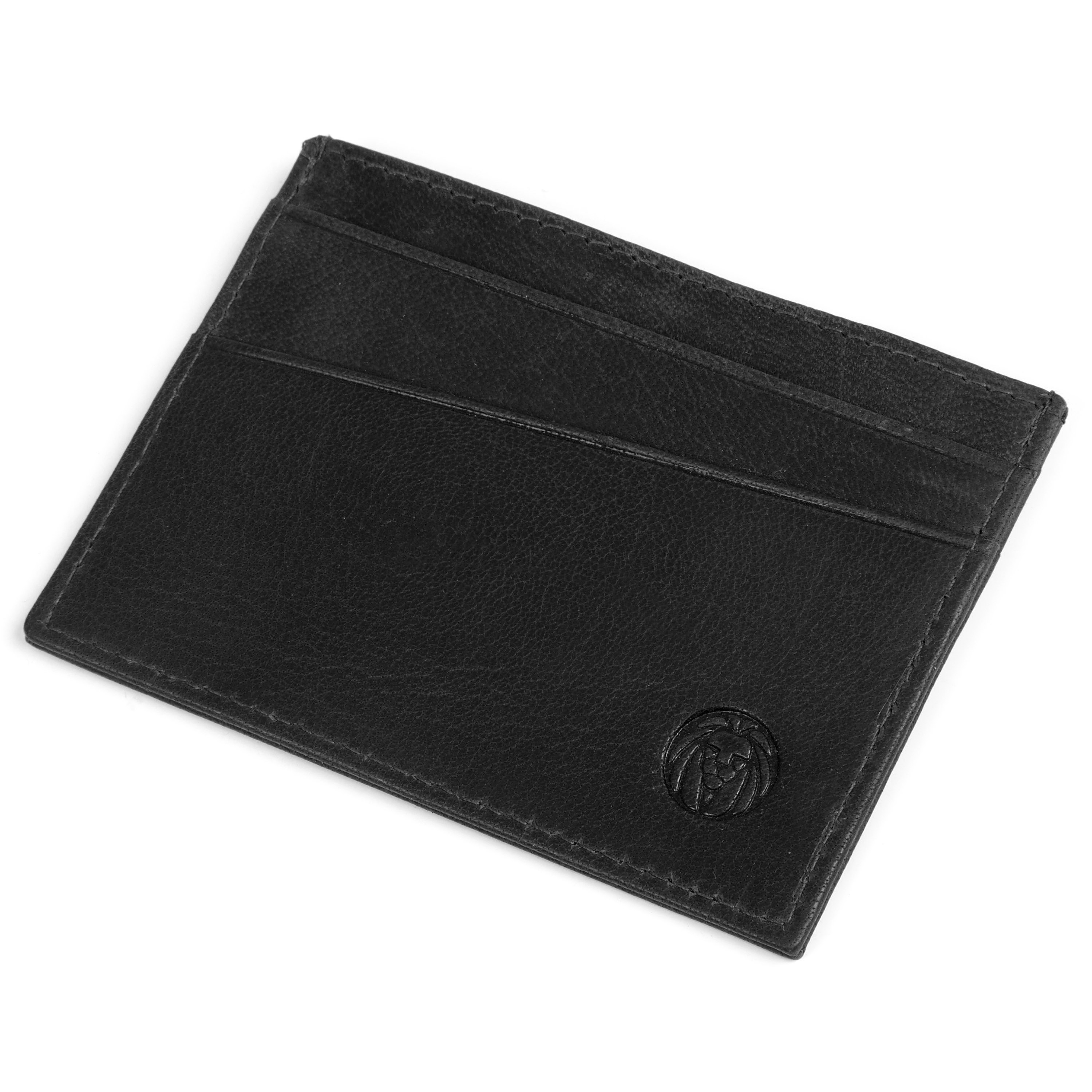 Mini porte-cartes Montreal en cuir noir RFID - 5