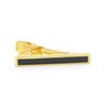 Gold 925s Short Black Inlaid Tie Clip
