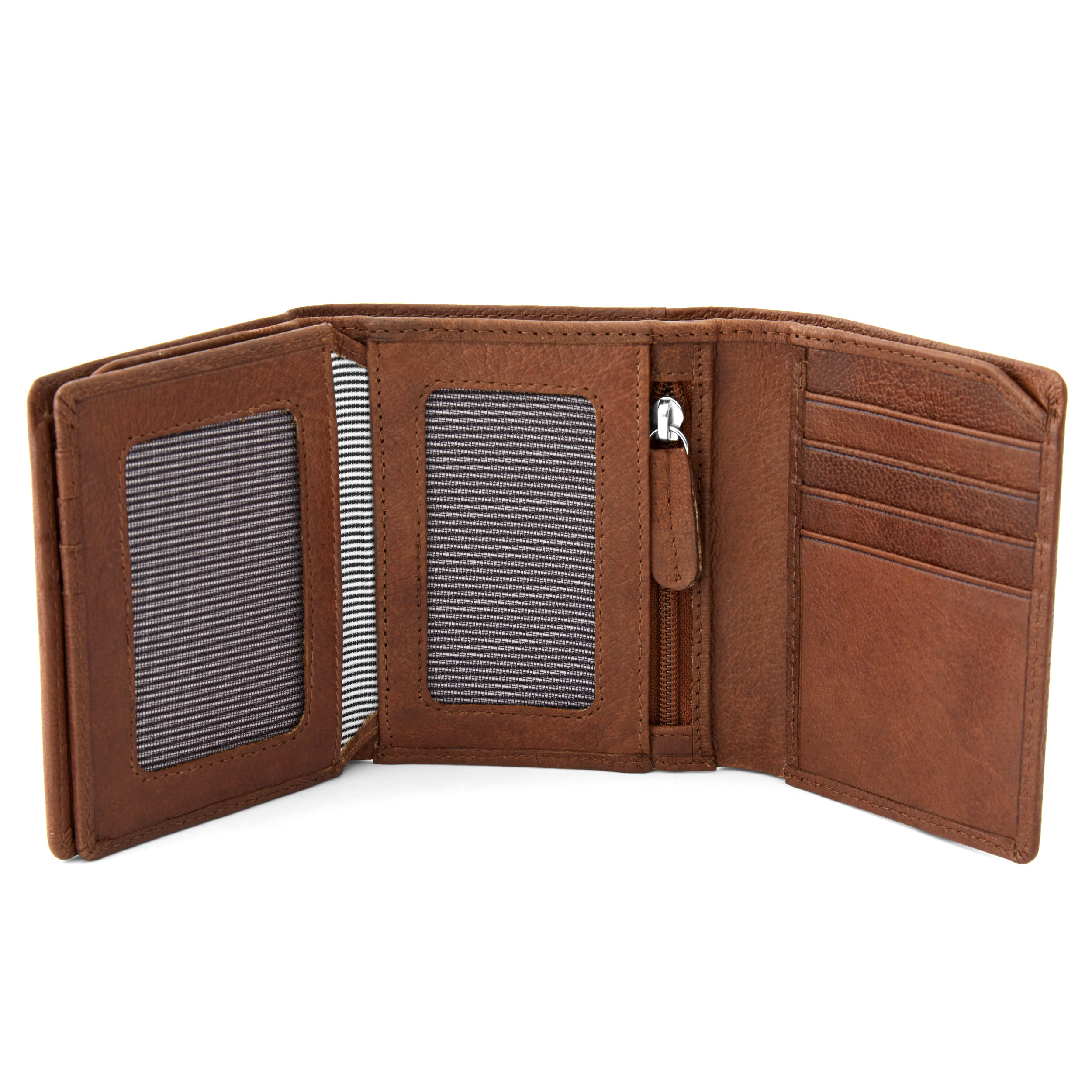 Portefeuille en cuir pliant ocre California - 2